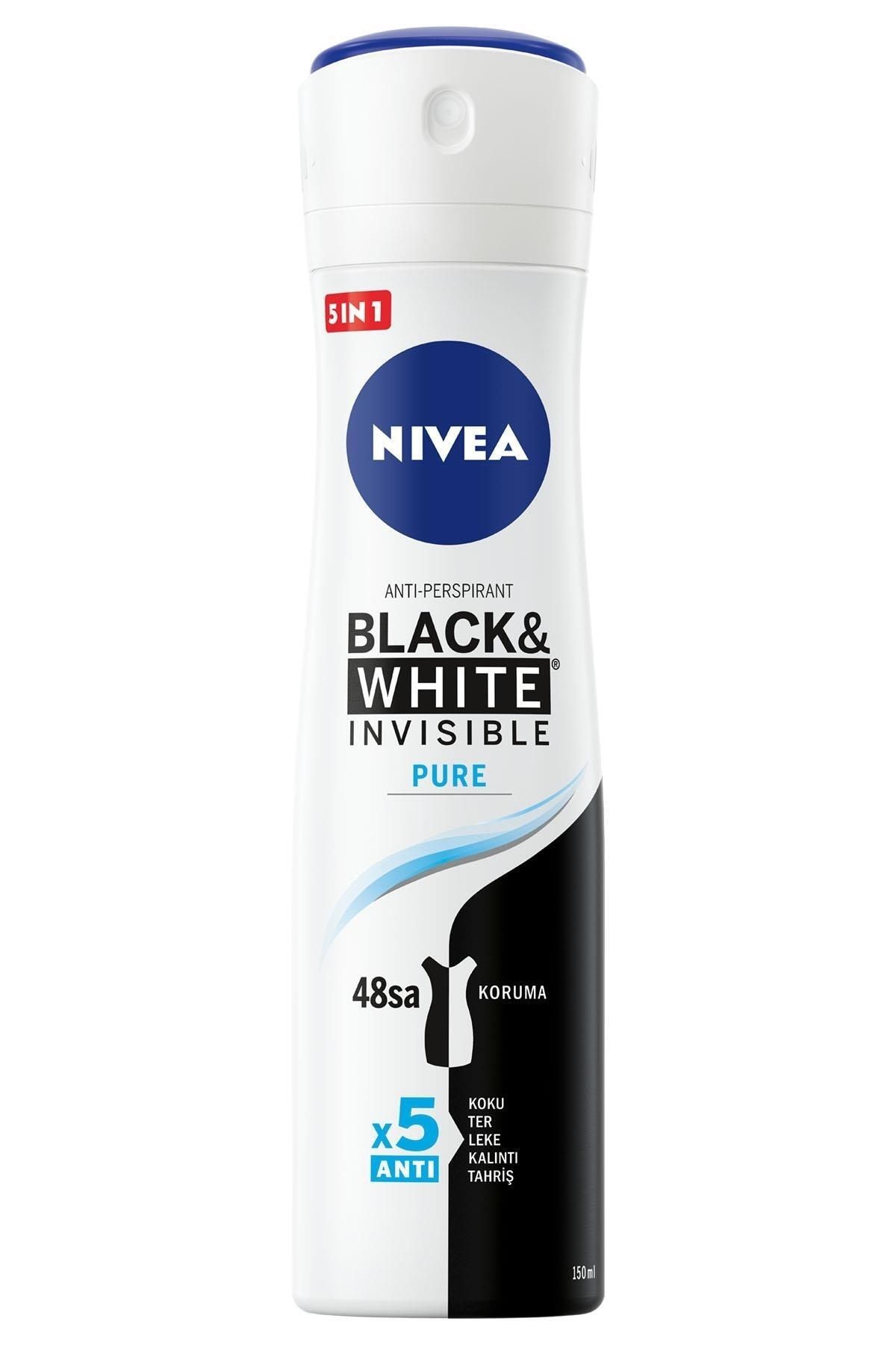 Kadın Sprey Deodorant Black&white Invisible Pure 150ml,48 Saat Anti-perspirant Koruma_1