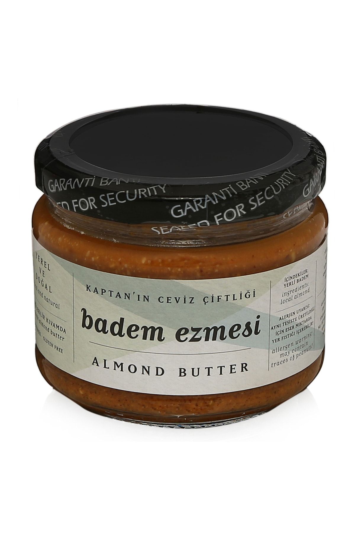 Kaptan`ın Ceviz Çiftliği Yerli Badem Ezmesi 250 G- Almond Butter Glütensiz %100 Şekersiz - Katkısız - Analizli