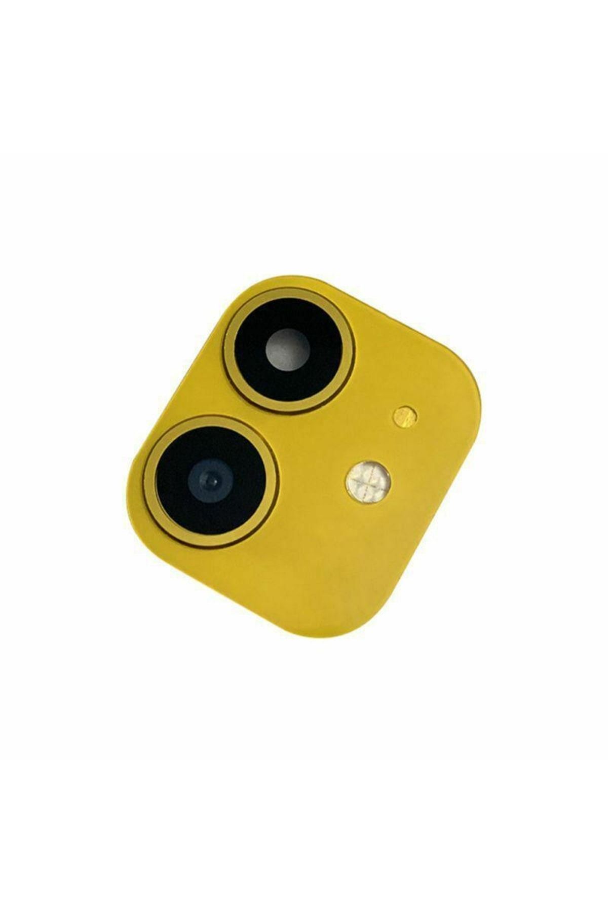 TEKNOPAZARIM Iphone Xr 6.1 Cp-03 Iphone 11 Uyumlu Kamera Lens Dönüştürücü-sarı Renk