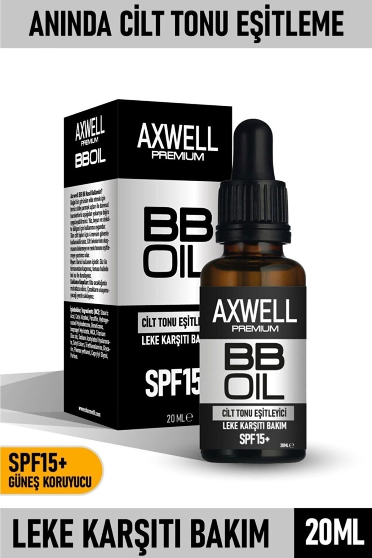AXWELL Bb Oil Cilt Tonu Eşitleyici & Leke Karşıtı Bakım 20ml