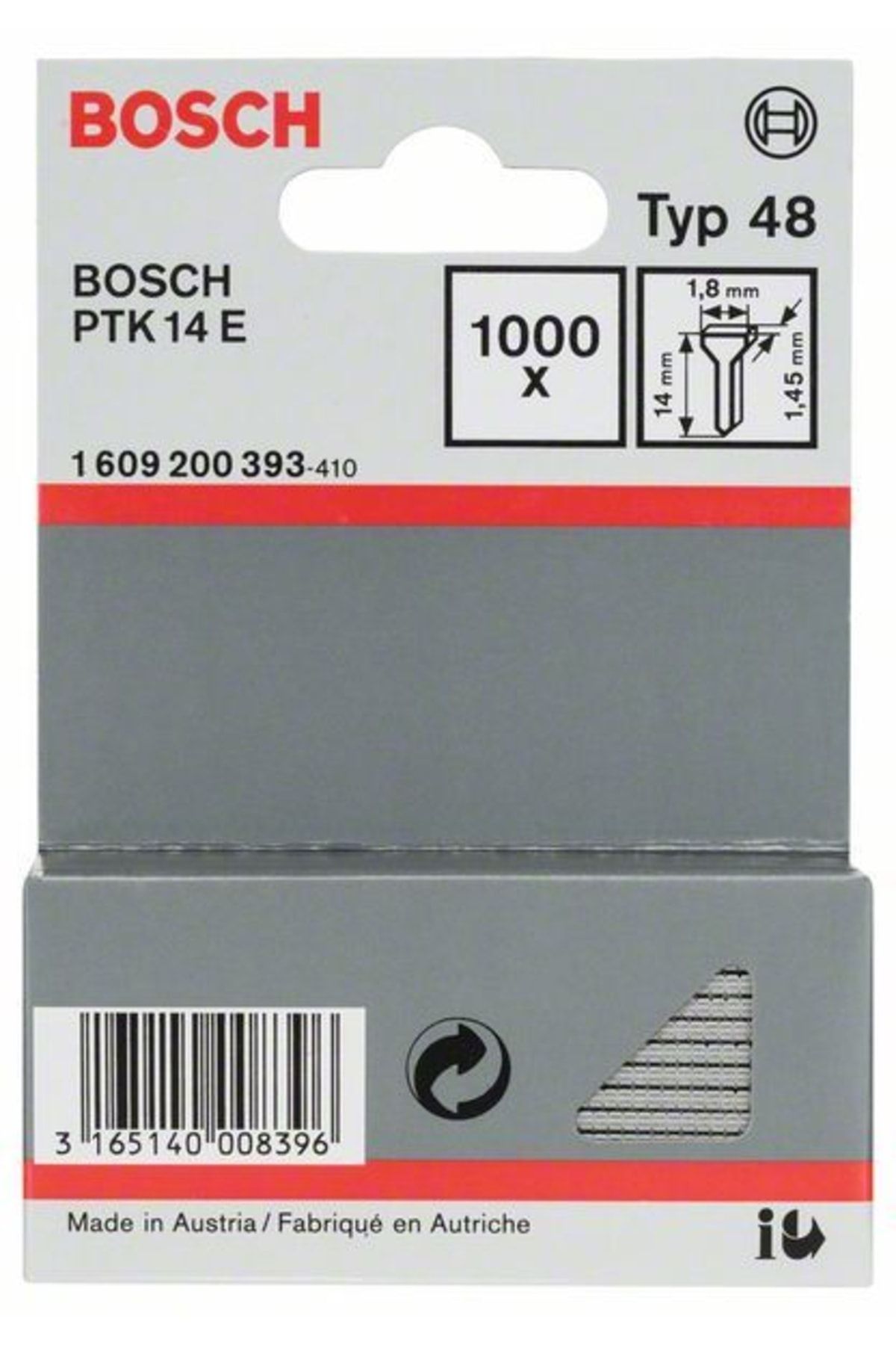 Bosch - Zımba Çivisi 14mm Ptk 14/3,6 V - 1609200393