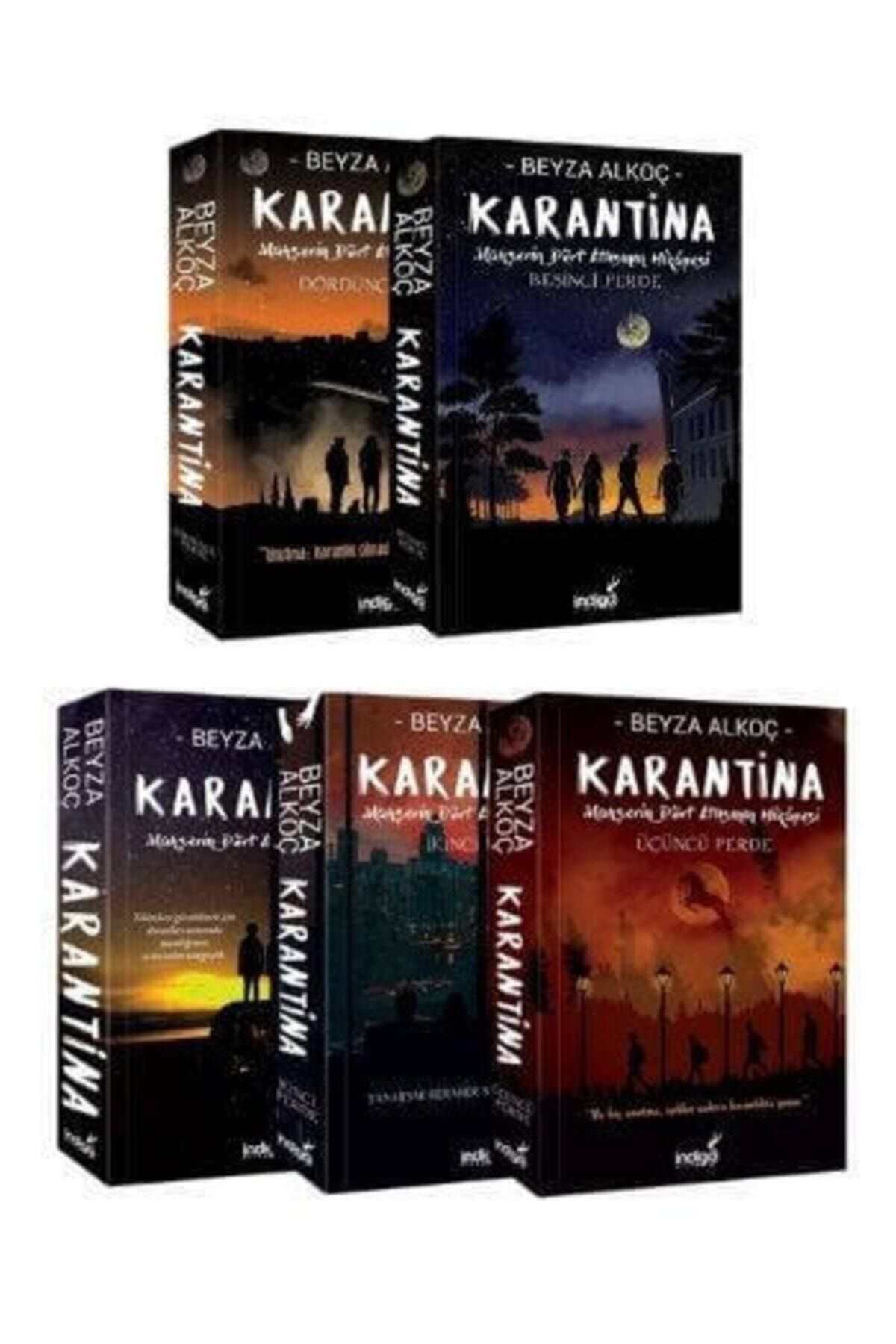 İndigo Kitap Karantina 5 Kitap Set 1-2-3-4-5 Karton Kapak Beyza Alkoç Dinamik