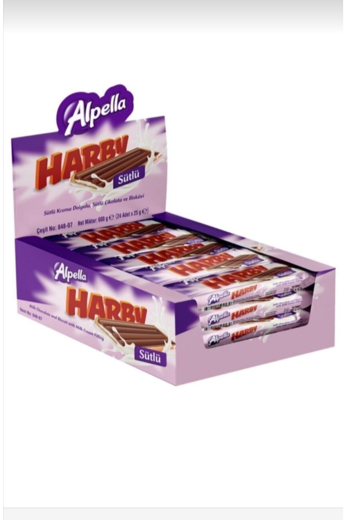 Alpella Harby Sütlü Bisküvi 25 Gr. 24 Adet 1 Kutu