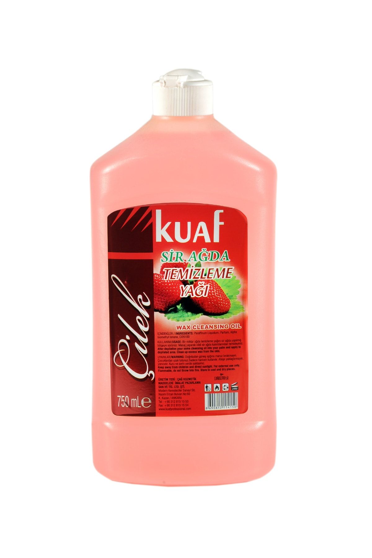 Kuaf Ağda Temizleme Yağı 750 ml Çilek
