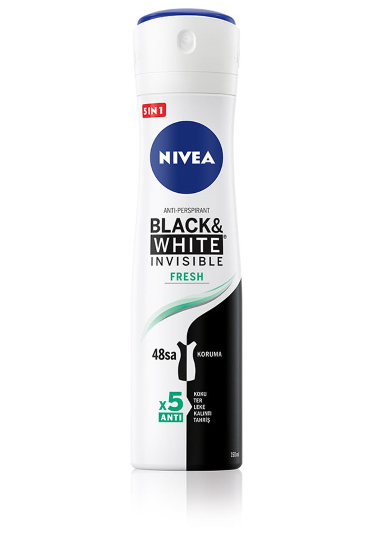 Kadın Sprey Deodorant Black&white Fresh Invisible 150ml,48 Saat Anti-perspirant Koruma_1