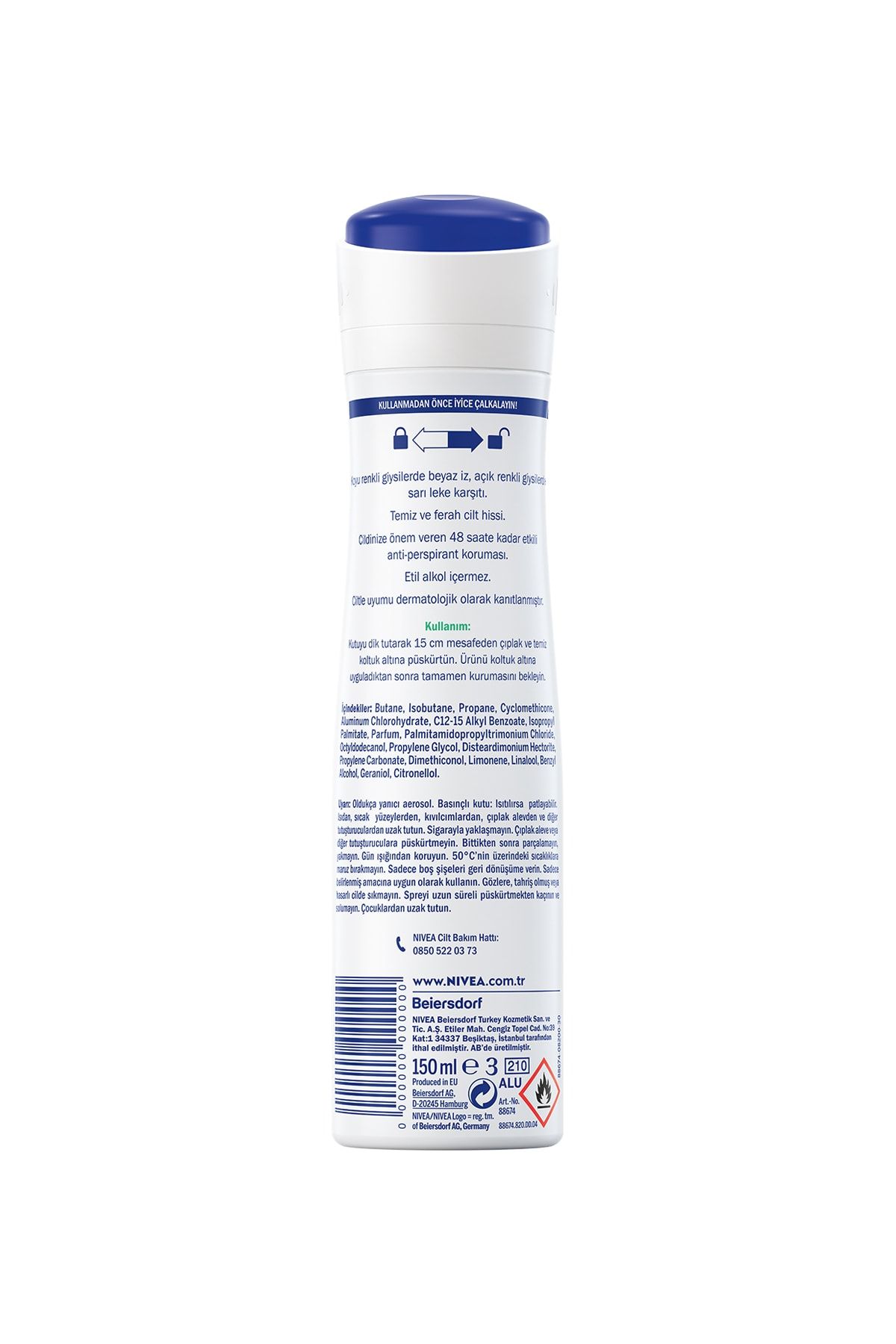 Kadın Sprey Deodorant Black&white Fresh Invisible 150ml,48 Saat Anti-perspirant Koruma_2