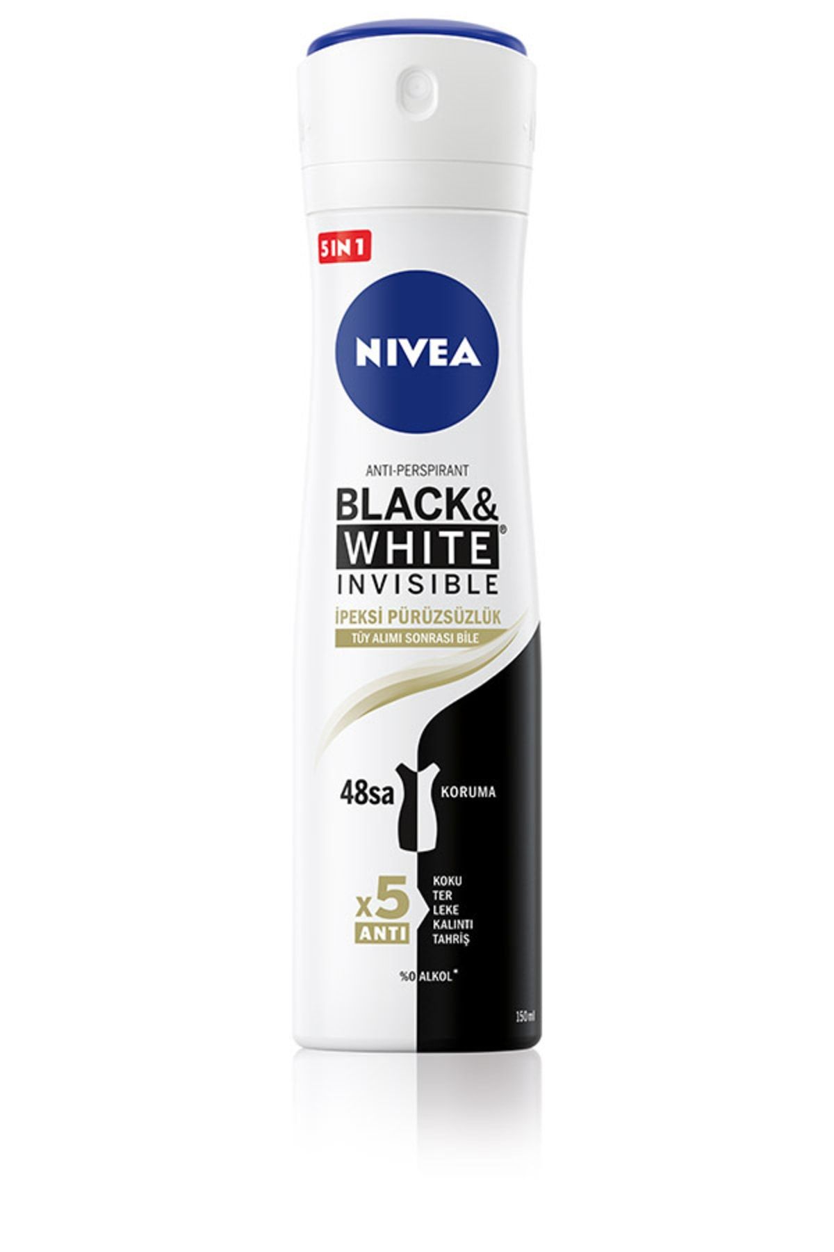 Kadın Sprey Deodorant Black&white Invisible Ipeksi Pürüzsüzlük 48 Saat Koruma 150ml_1