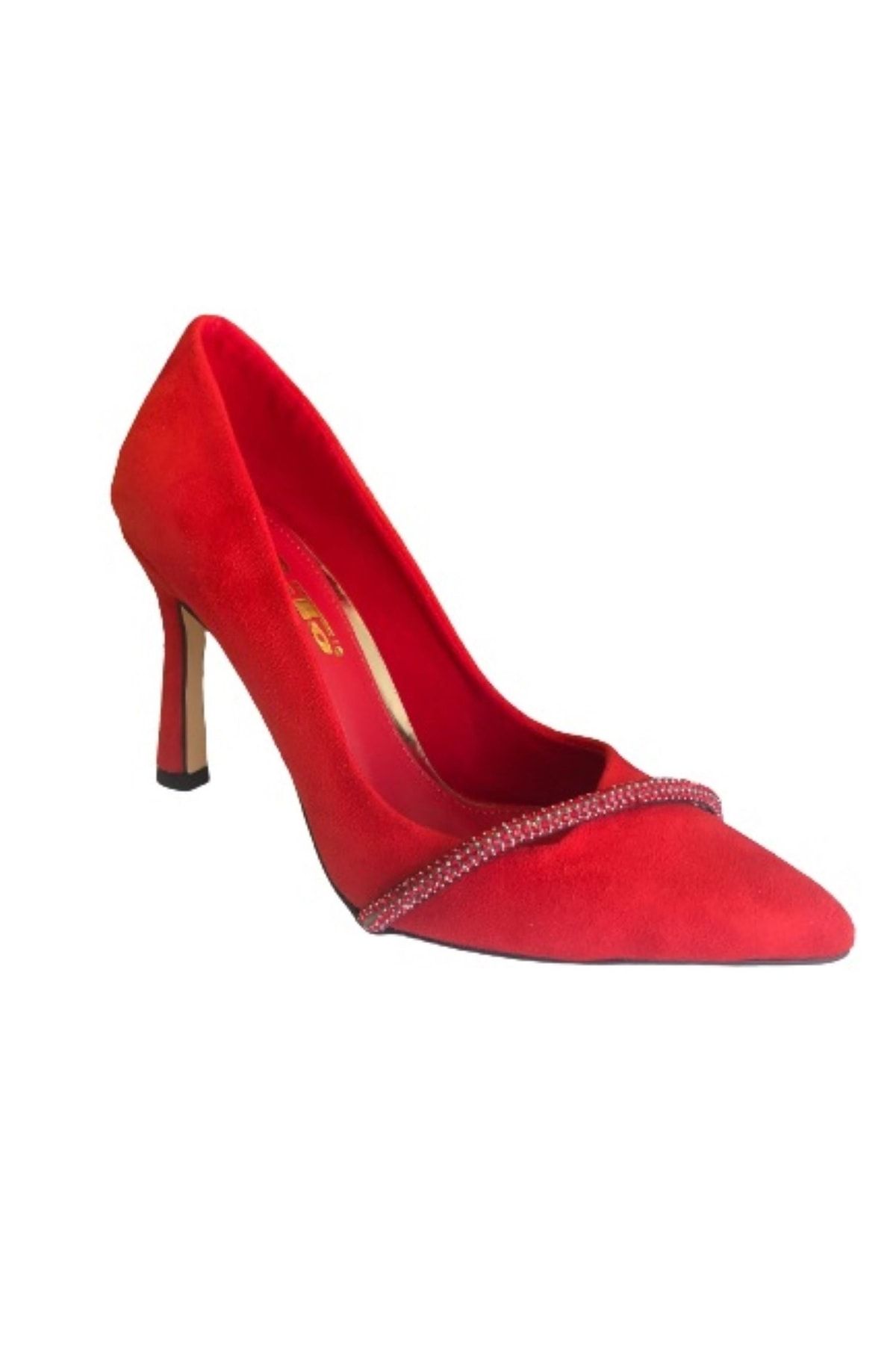 PUNTO Kırmızı Süet Bayan Abiye Ayakkabı 670320-03