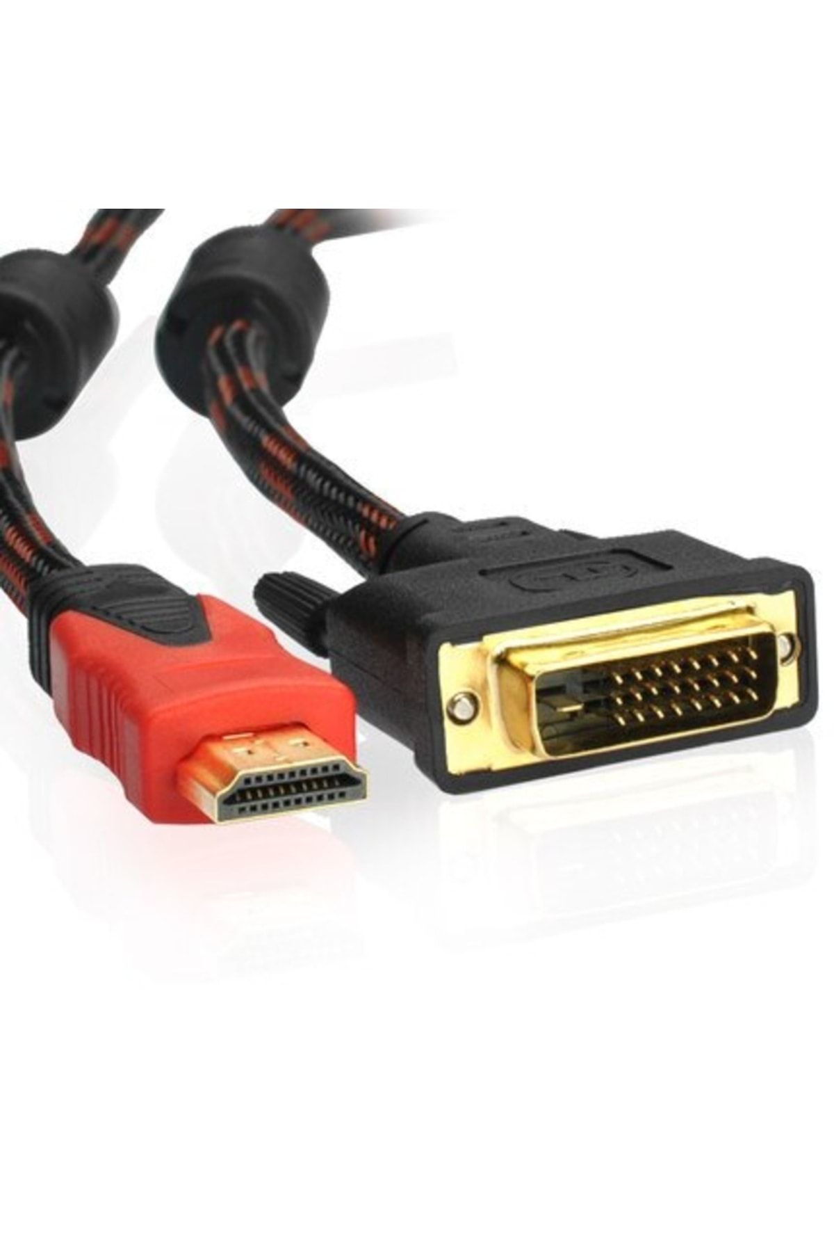 Genel Markalar Hdmi To Dvi Cable Örgü Kablo 24+1 Görüntü Aktarım Dönüştürücü Kablo Boyu 1.5 Metre