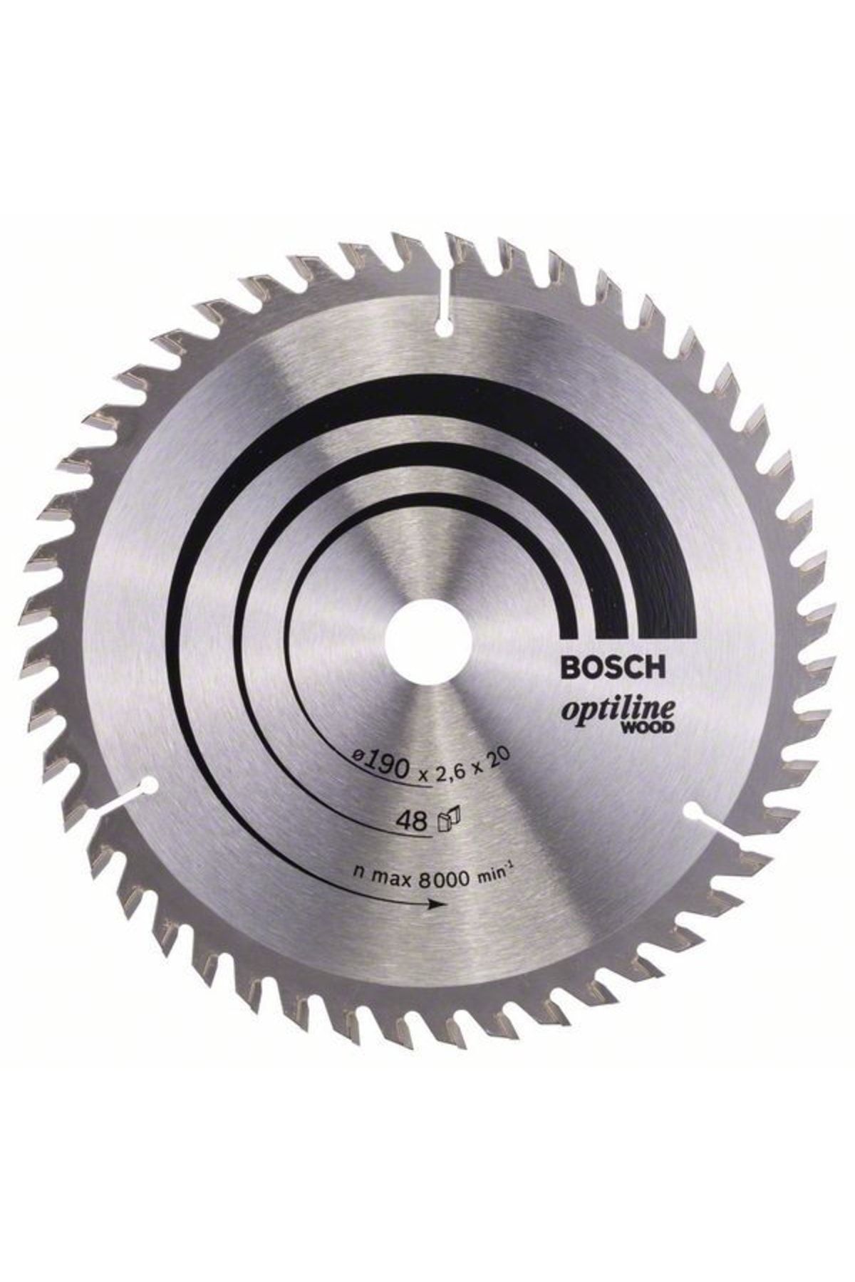 Bosch Optiline Wood 190*20/16 mm 48 Diş Daire Testere Bıçağı