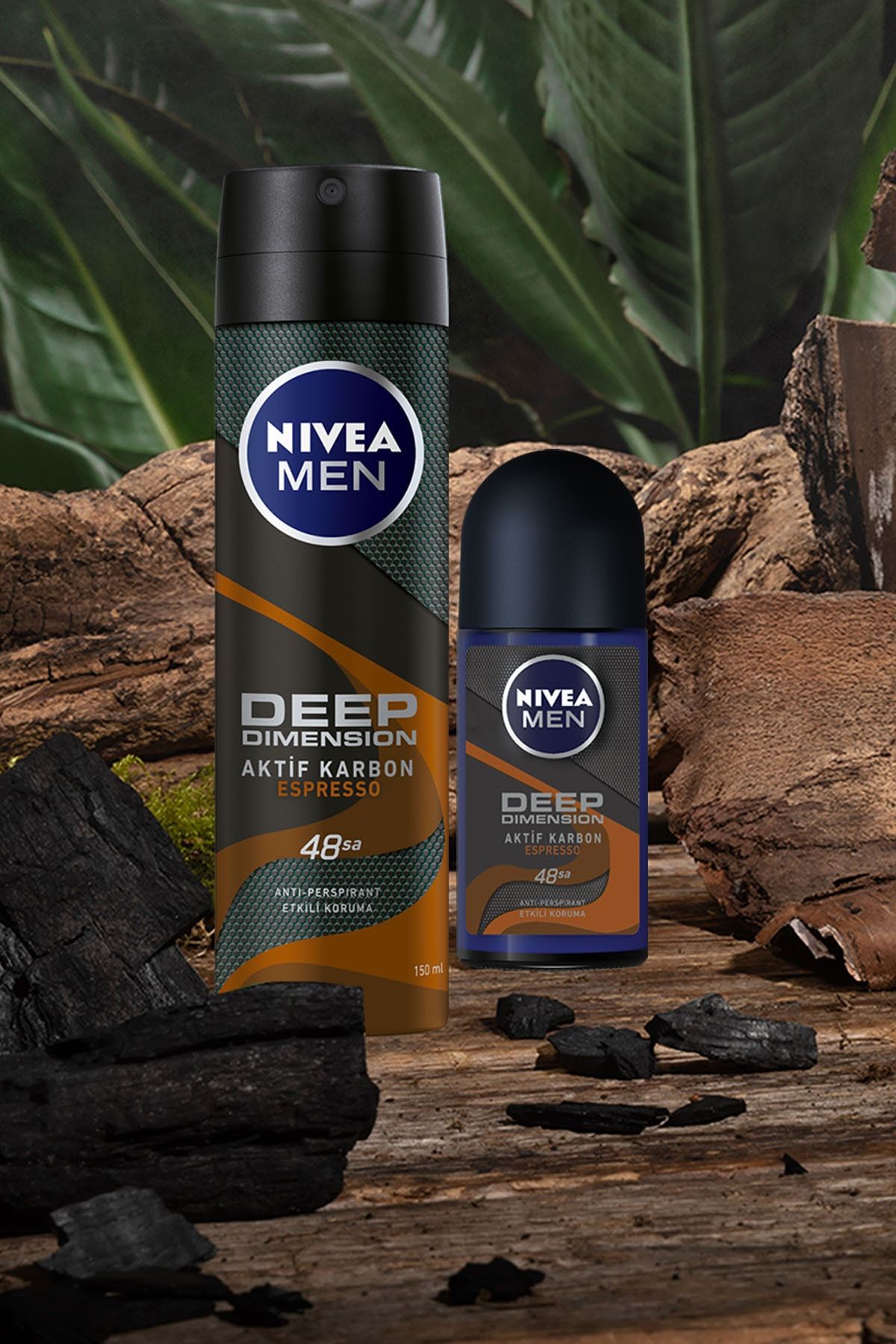 Men Erkek Sprey Deodorant Deep Dimension Espresso 150ml, 48 Saat Anti-perspirant Koruma_2