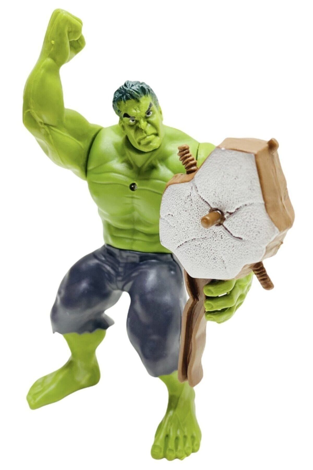 Brother Toys Hulk Yeşil Dev Işıklı Oyuncak Et Malzeme 14 Cm Aksesuarlı