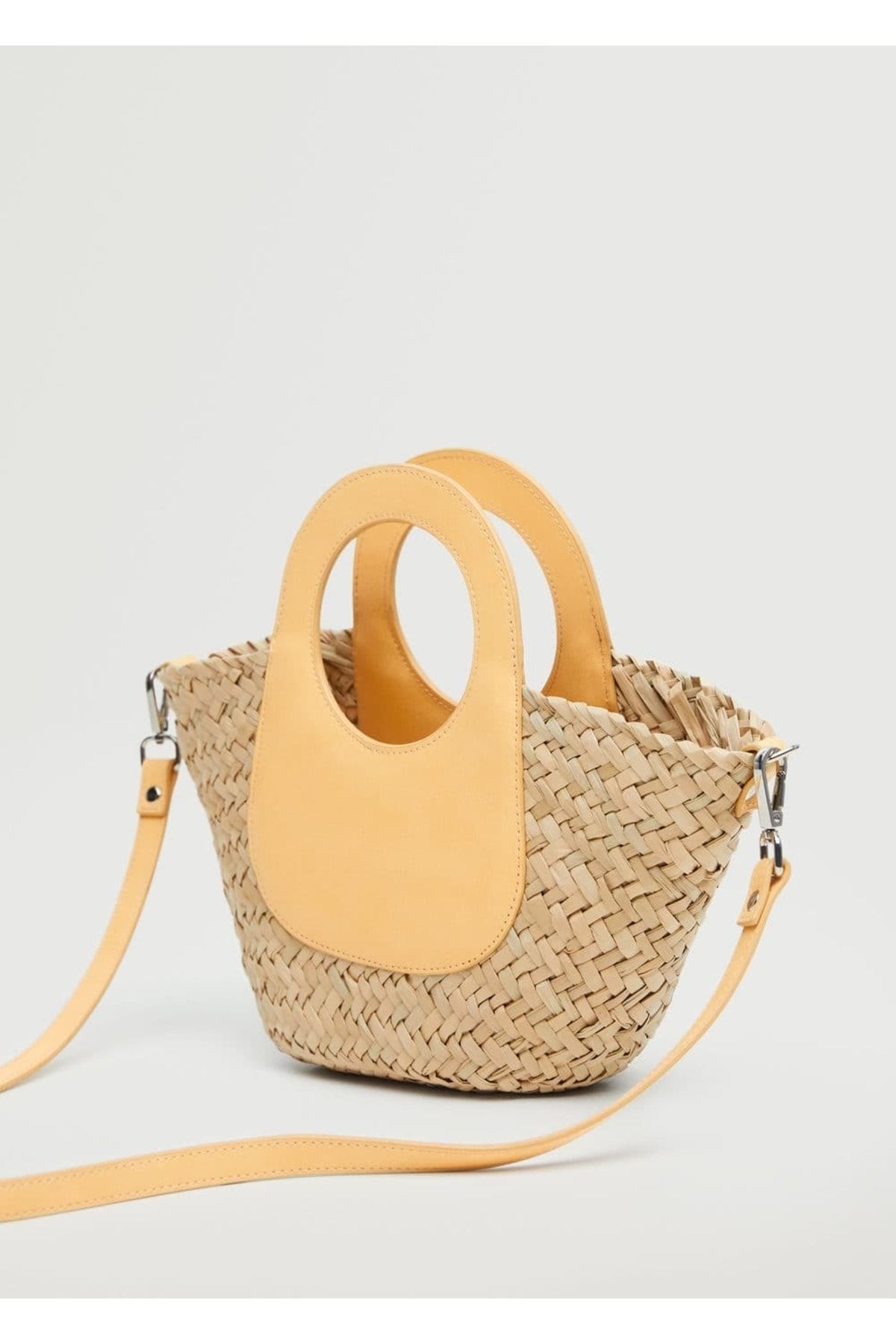 MANGO Çift Askılı Mini Basket Çanta