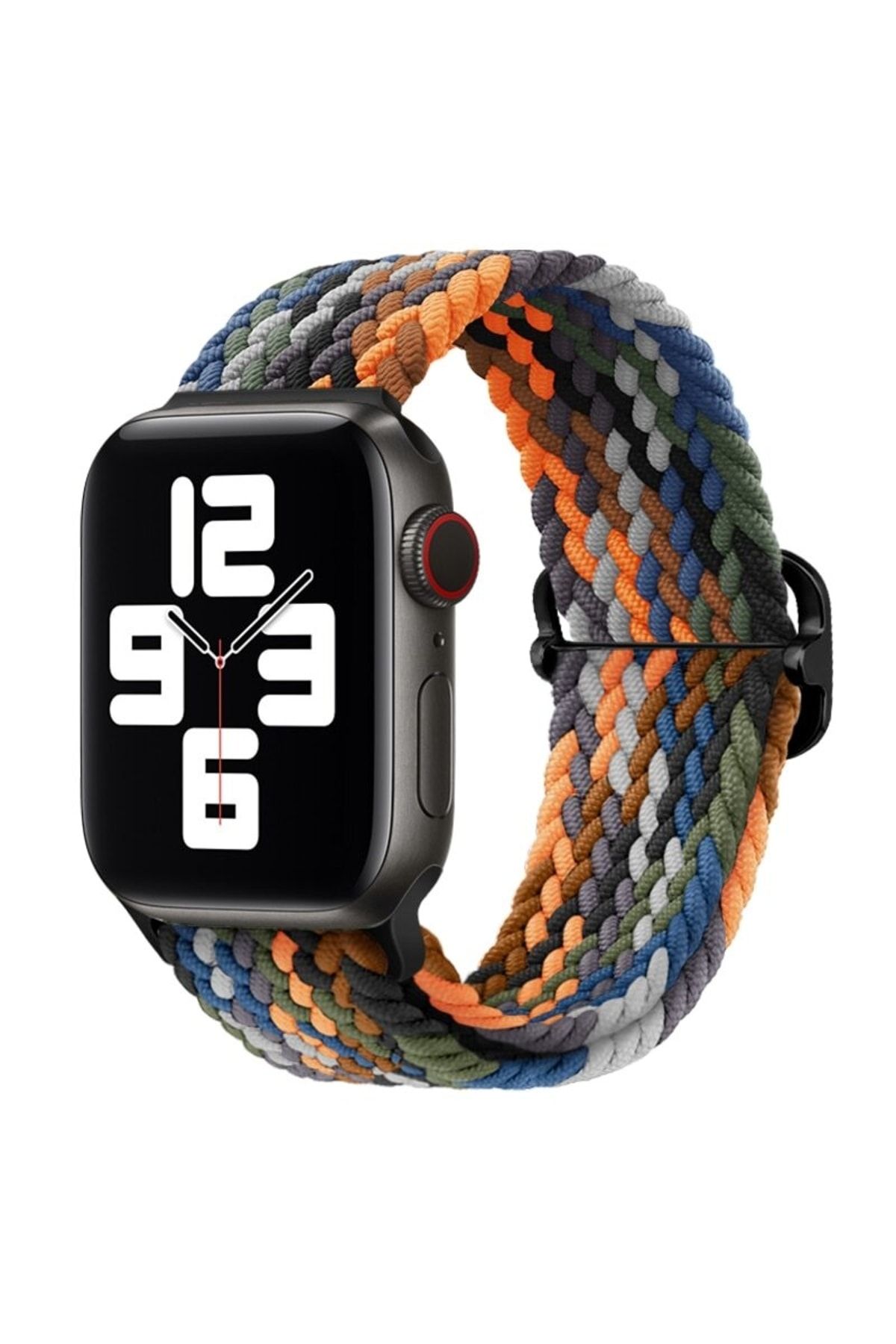 m.tk moveteck Apple Watch 2 3 4 5 6 Se 7 Serisi 42 44 45mm Uyumlu Spor Kordon Kayış Örgülü Sola Renkli Tokalı