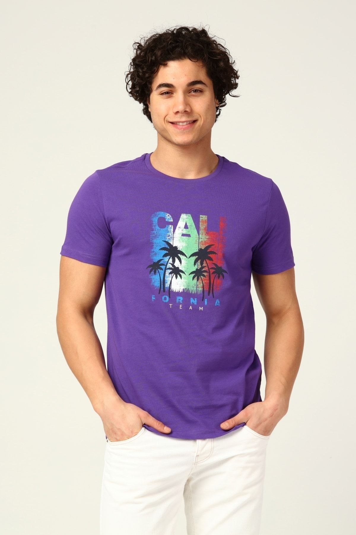 Rwb Erkek Bisiklet Yaka Calıfornıa Purple T-shirt