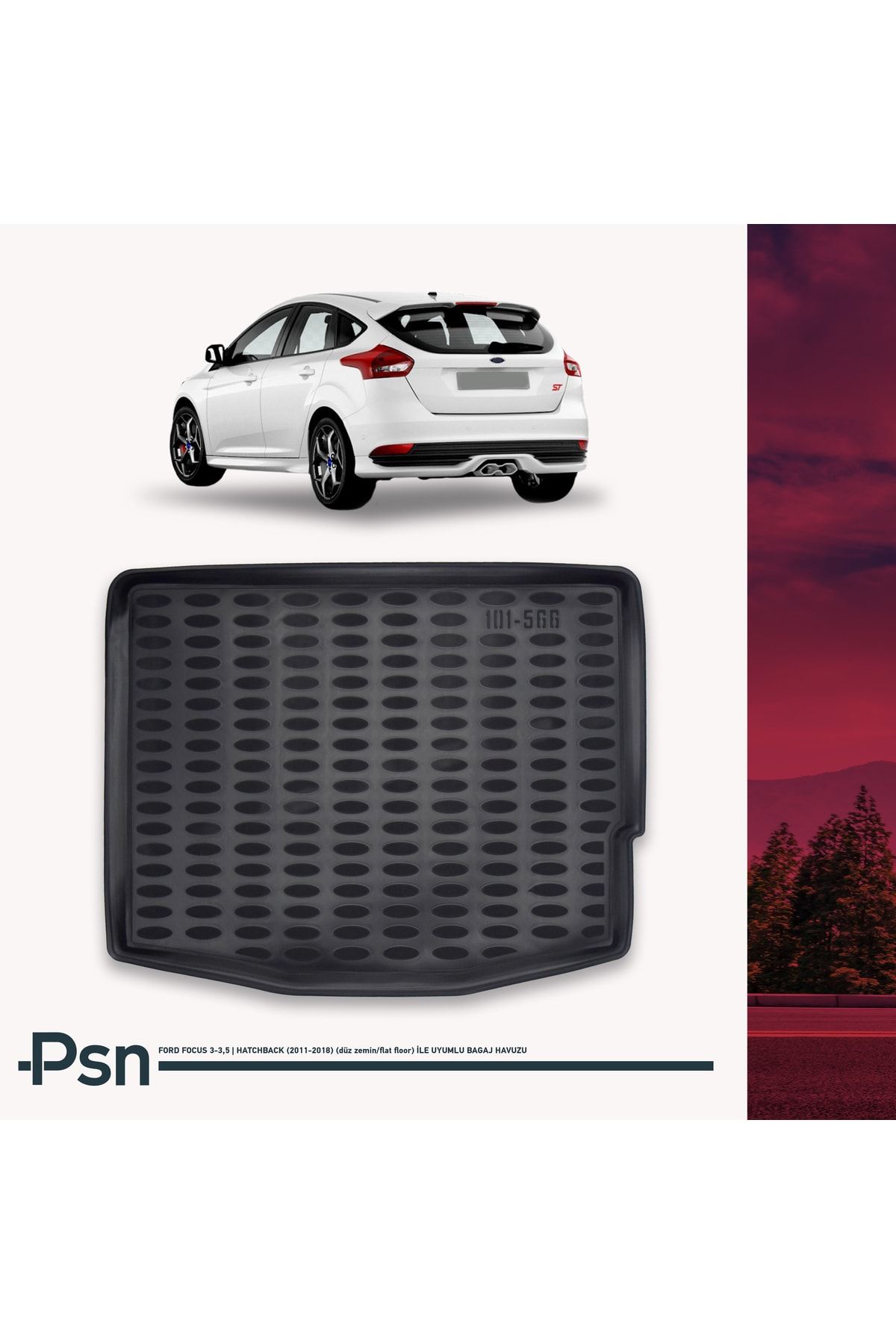 Psn Focus 3-3,5 | Hatchback (2011-2018) (düz Zemin/flat Floor) Ile Uyumlu - Araca Özel Bagaj Havuzu