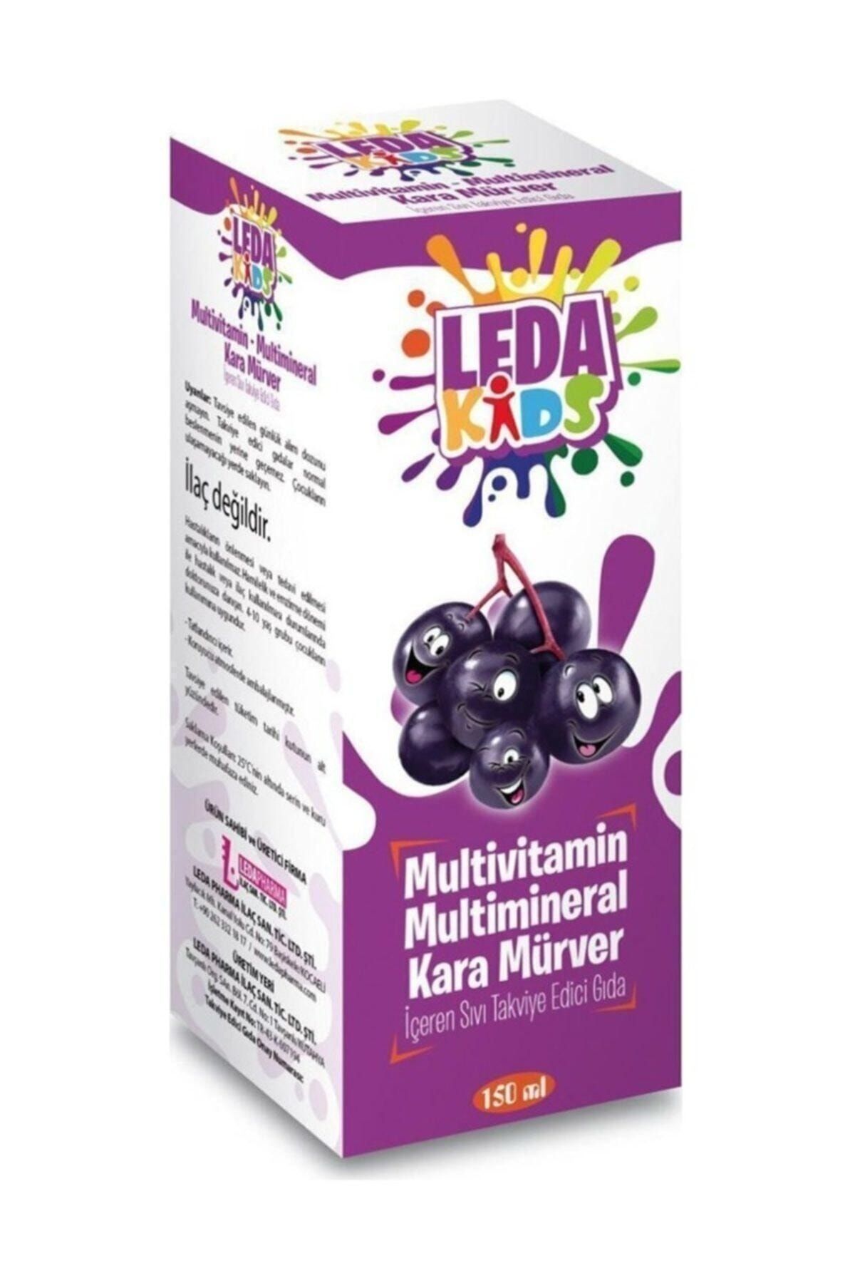 LedaPharma Unisex Kara Mürver Ekstresi C Vitamini Ve Çinko Leda Kids