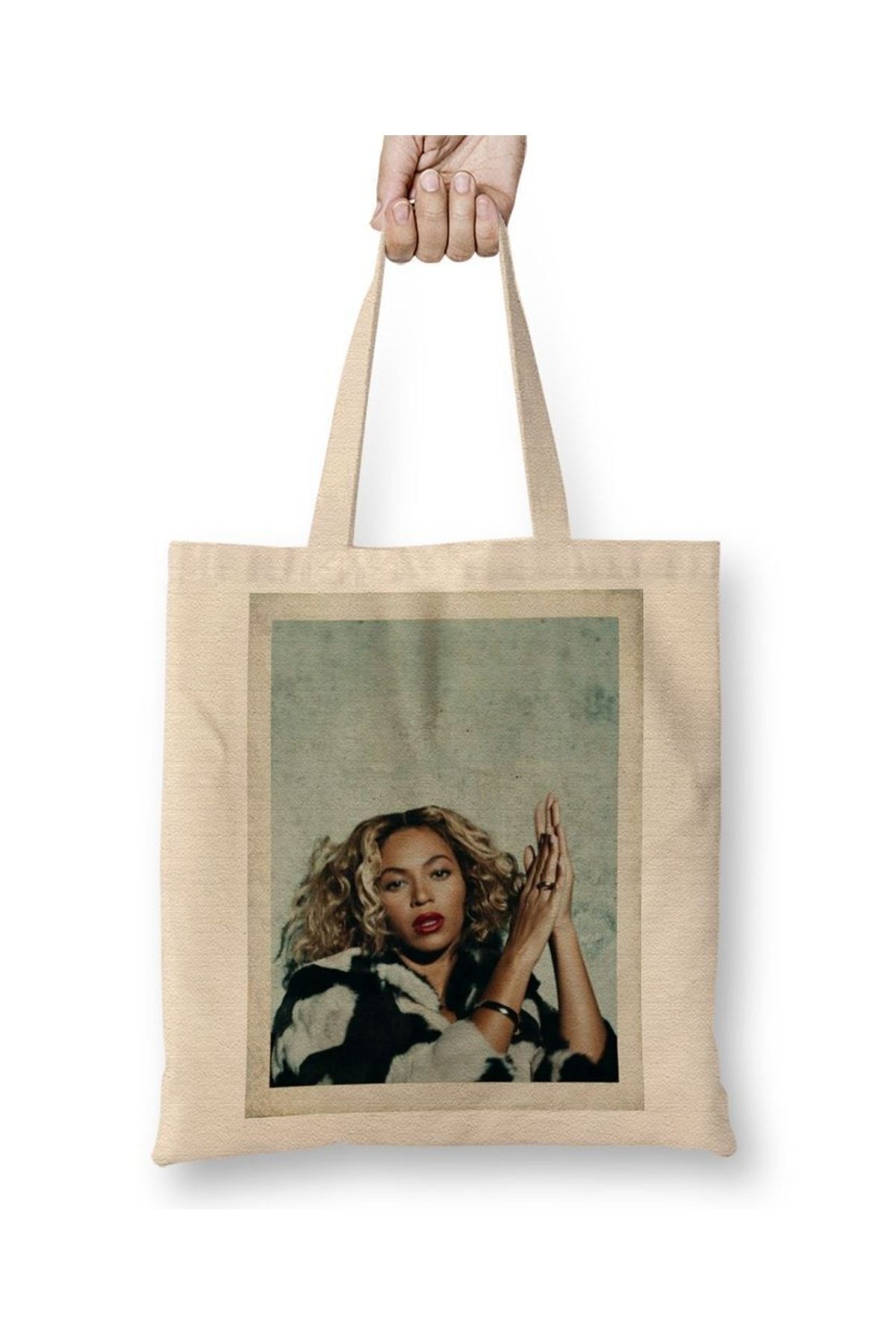 Baskı Dükkanı Beyonce 03 Bez Çanta Uzun Saplı