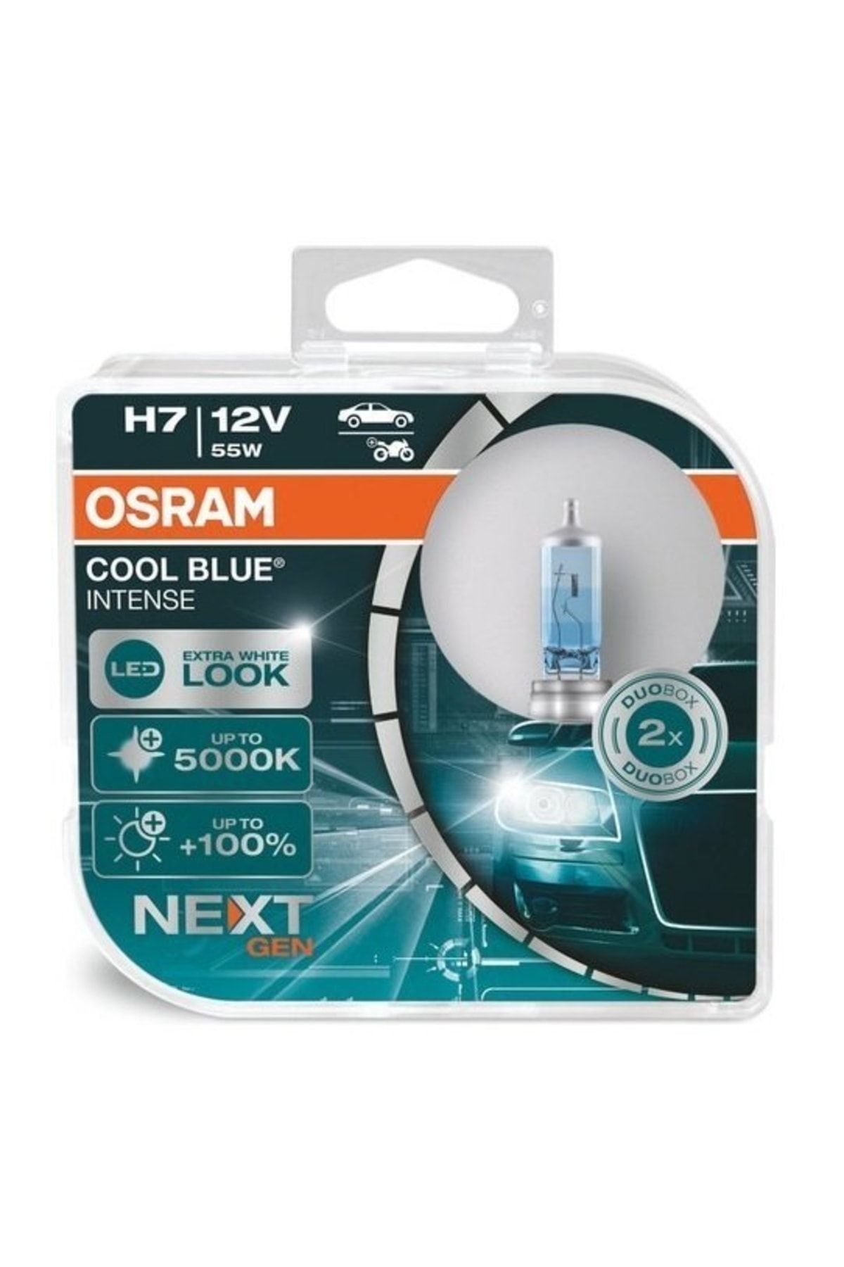 Osram Next Generation H7 Cool Blue Intense Beyaz 5000k 12v 55w 2'li Ampul Set