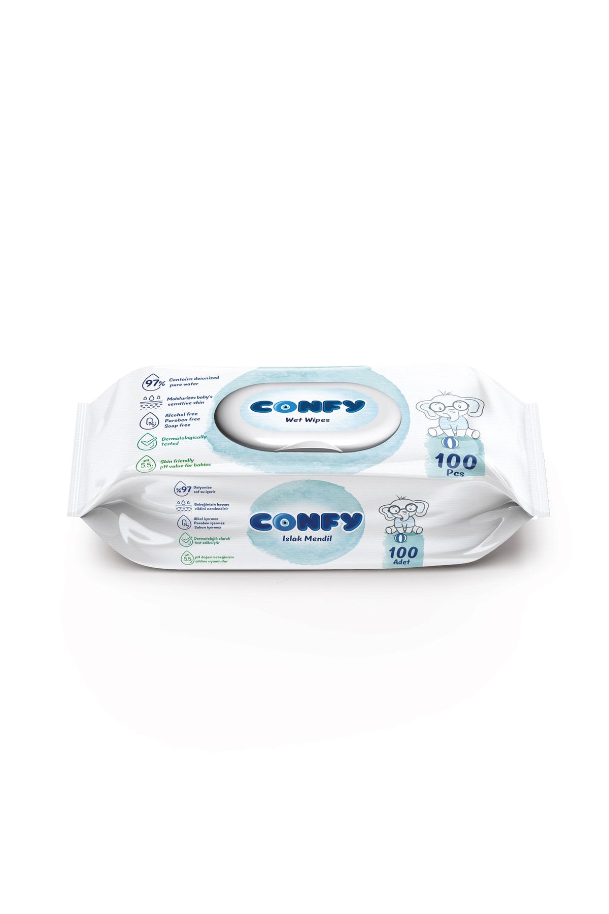 Confy Premium Islak Mendil Soft Care 100 Adet