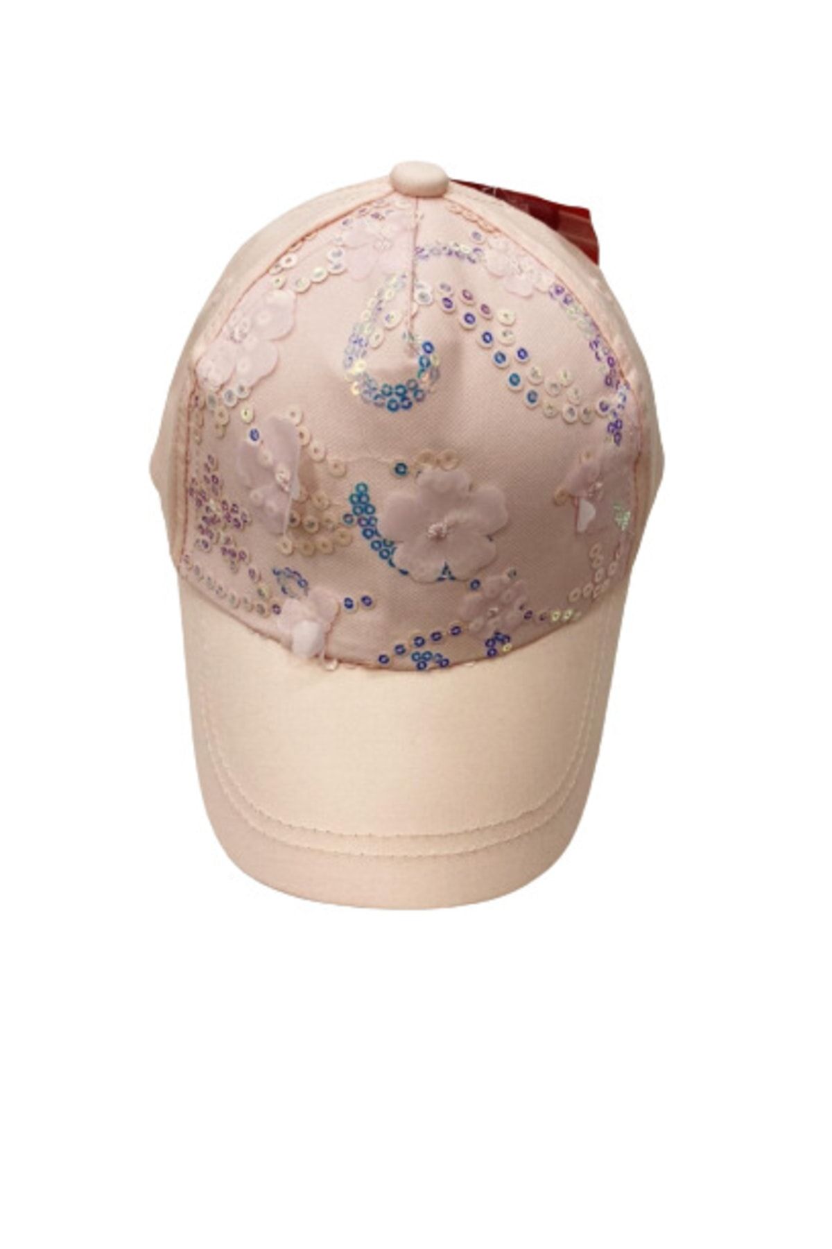 Kitti Kız Bebek Kasket Şapka 3 Boyutlu Çiçekli 1-3 Yaş Baş Çevresi 48-50 Cm