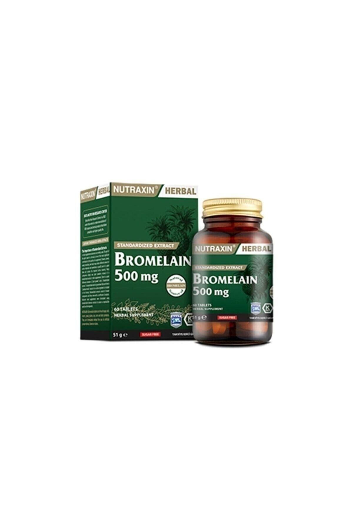 Nutraxin Bromelaın 60 Tablet 1 Paket(1 X 60 Tabletten)