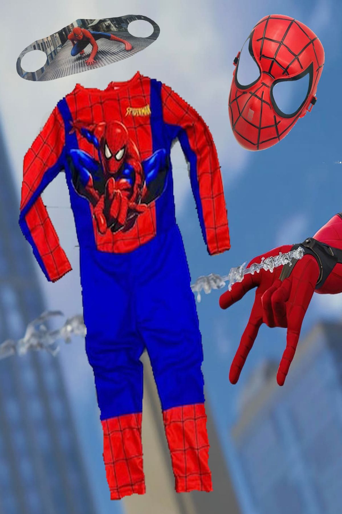 Parti Selesi Spiderman Örümcek Adam Kostüm Maske Party Elbise Spıderman Doğum Günü I Ran Spaydır Man