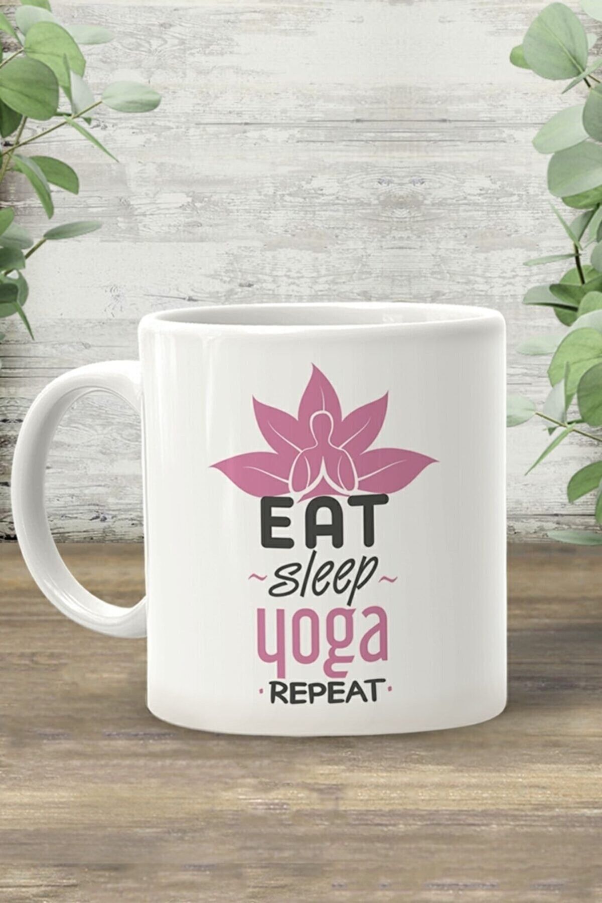 Öz Kupa Yoga Lotus Çiçeği Yoga Tekrar Etmek Meditasyon Kupa Bardak