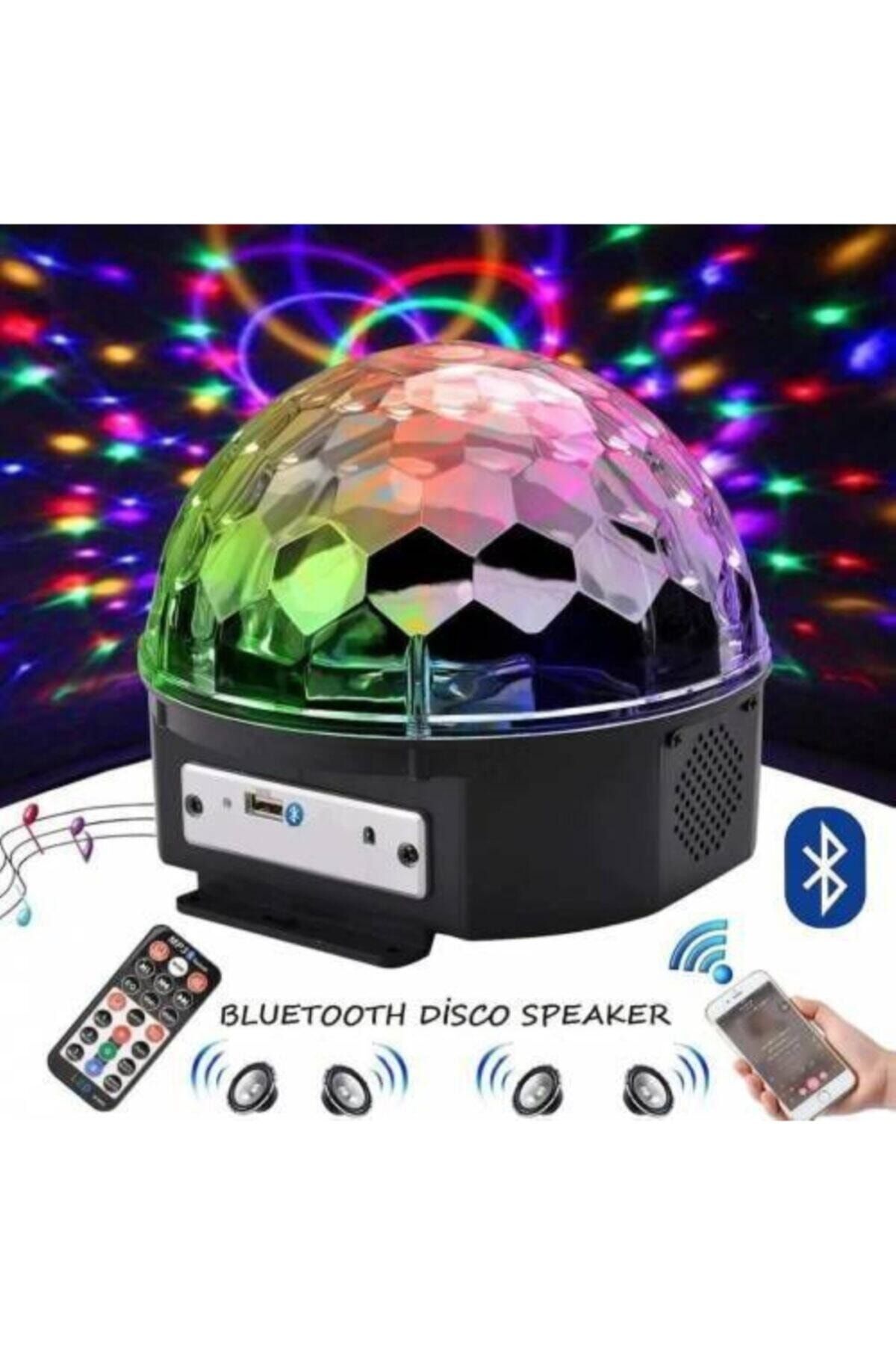 Japanex Küre Disko Topu Müzik Çalar Renkli Lazer Işıklı Bluetooth Sese Duyarlı Işıklar Disko Parti Işığı