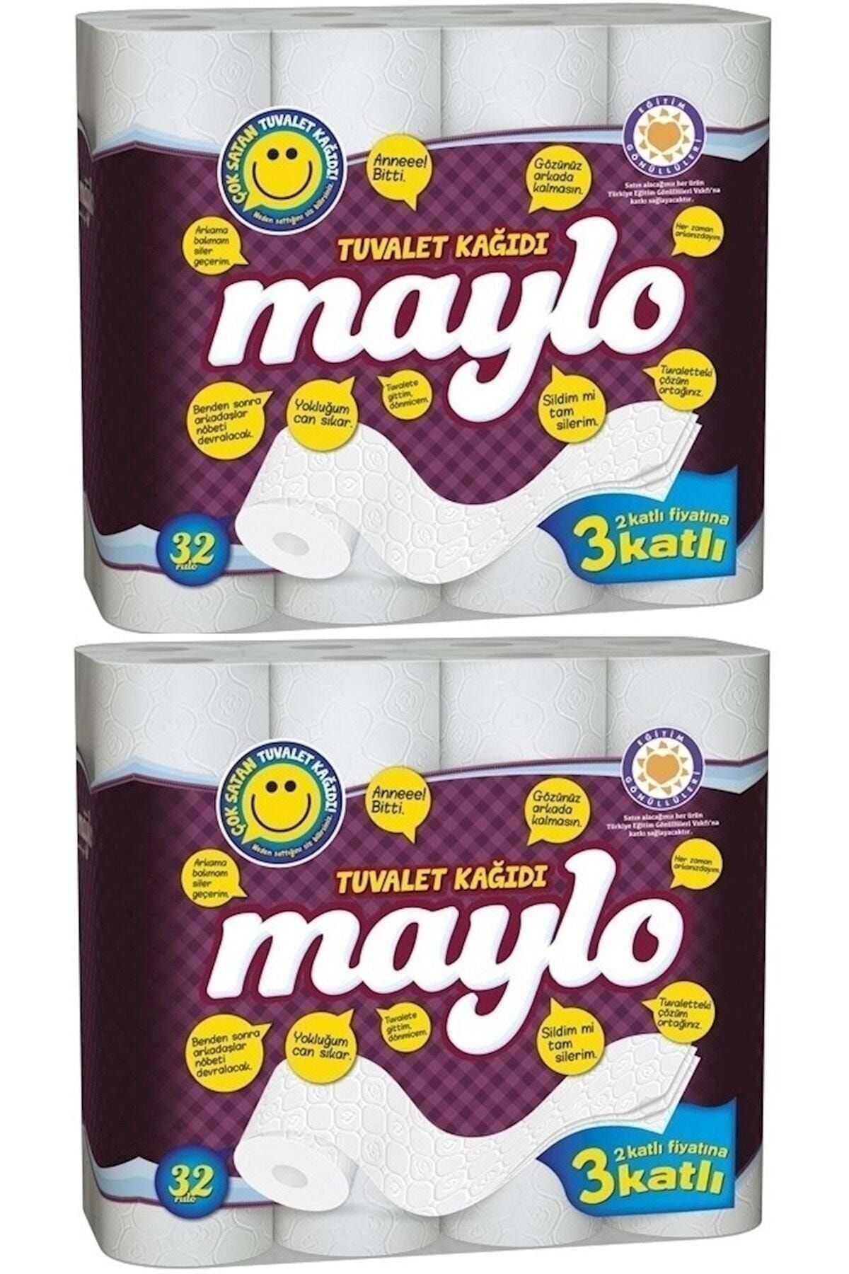 Maylo J-106 500817 Tuvalet Kağıdı 3 Katlı 64 Lü Set (2PK*32) Paket010
