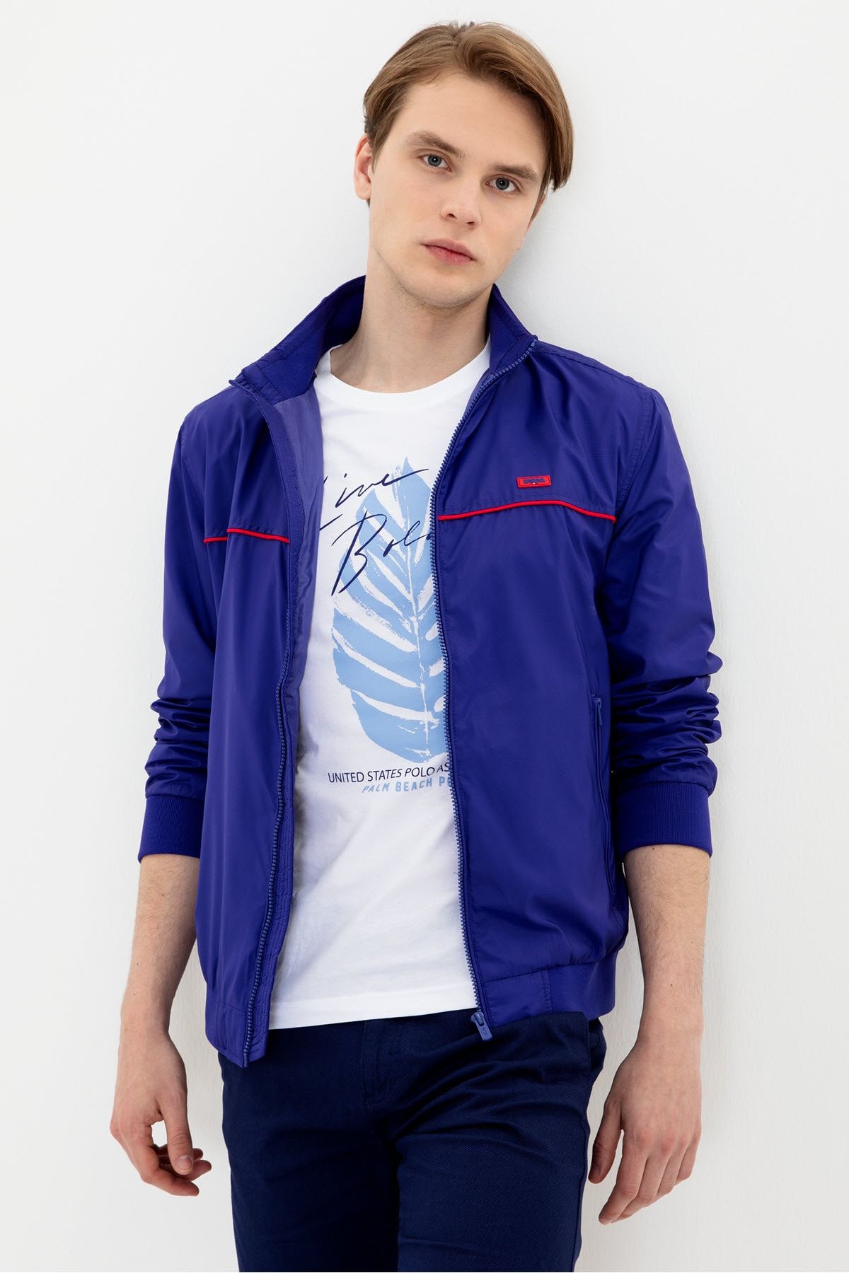 U.S. Polo Assn. Mavi Erkek Mont