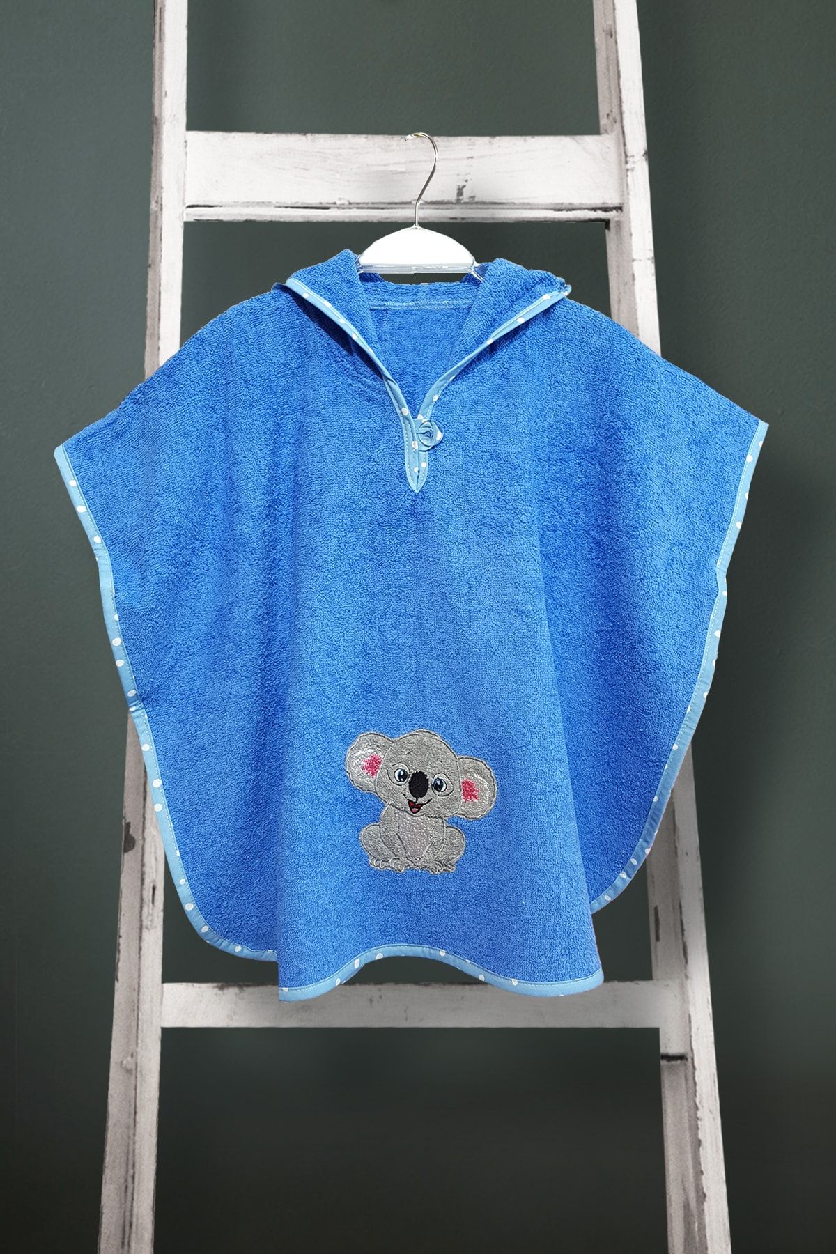 evim ve moda Çocuk Panço-bornoz-mavi Koala