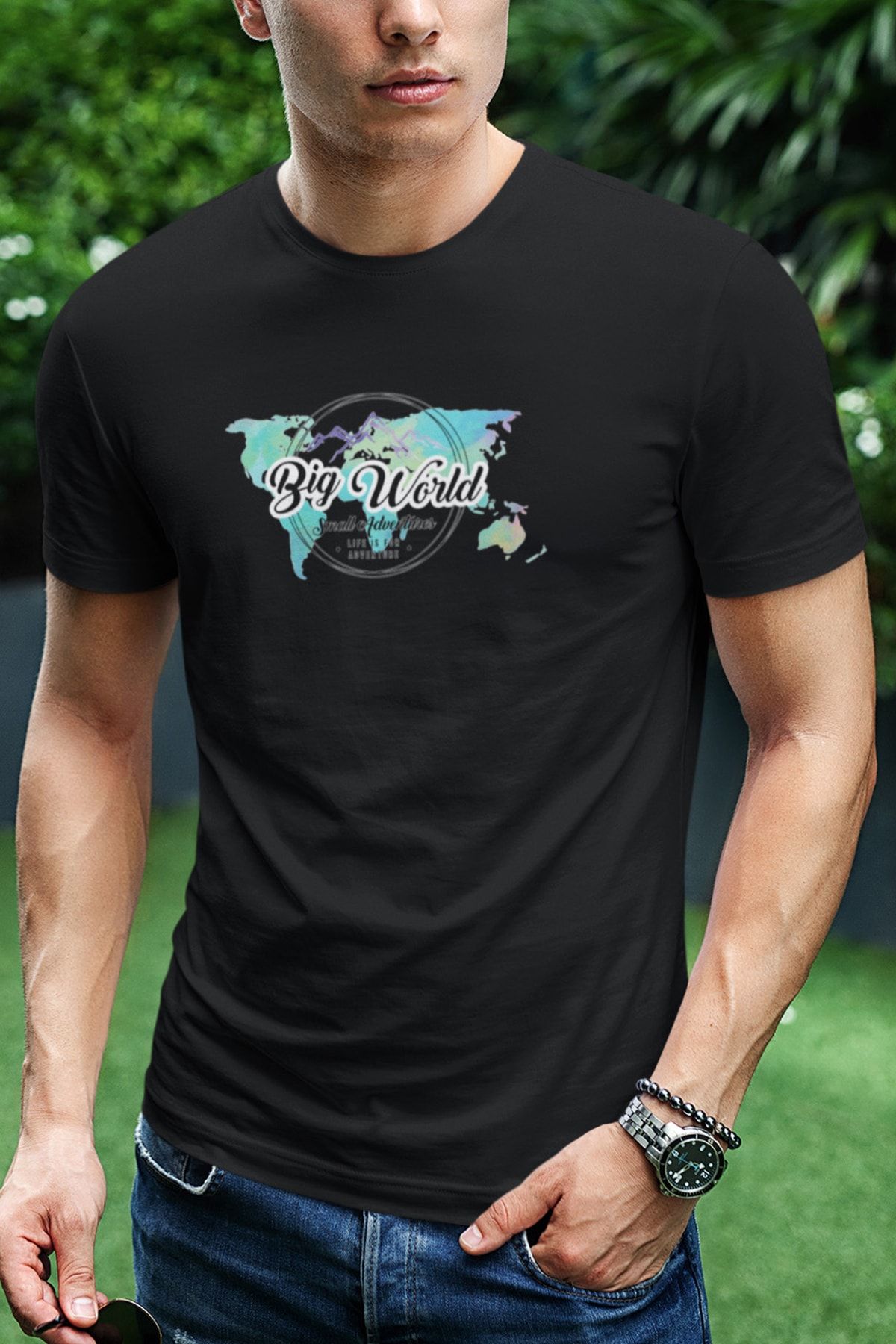 Kio Tasarım Kamp Baskılı Tişört Erkek Pamuklu Sevgiliye Arkadaşa Doğum Günü Hediyesi Hediye T-shirt
