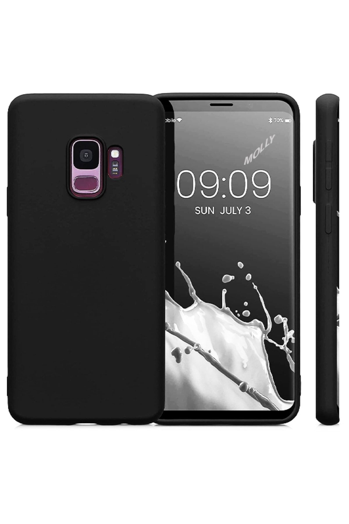 Molly Galaxy S9 Siyah Mat Silikon Kılıf