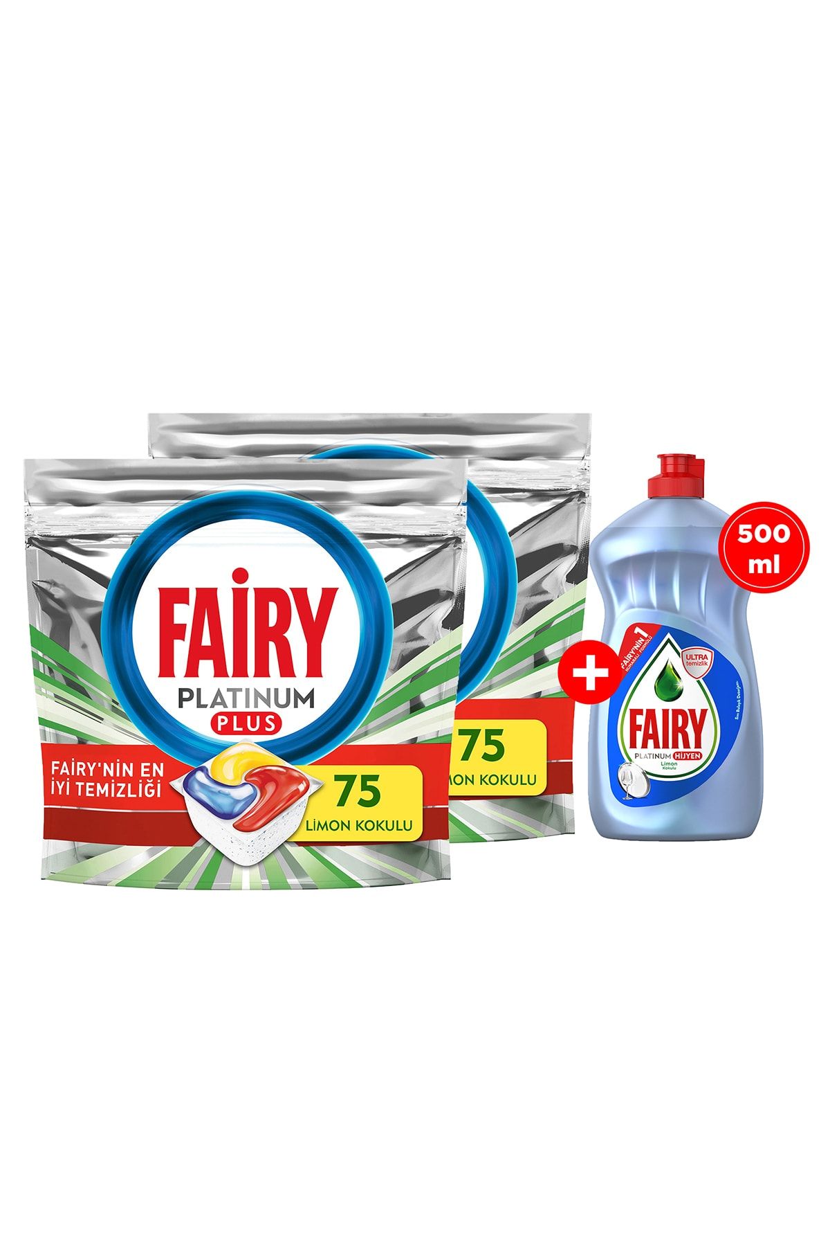 Fairy Platinum Plus 150'li Bulaşık Deterjan Tableti /kapsülü 500 ml Bulaşık Deterjanı Hijyen