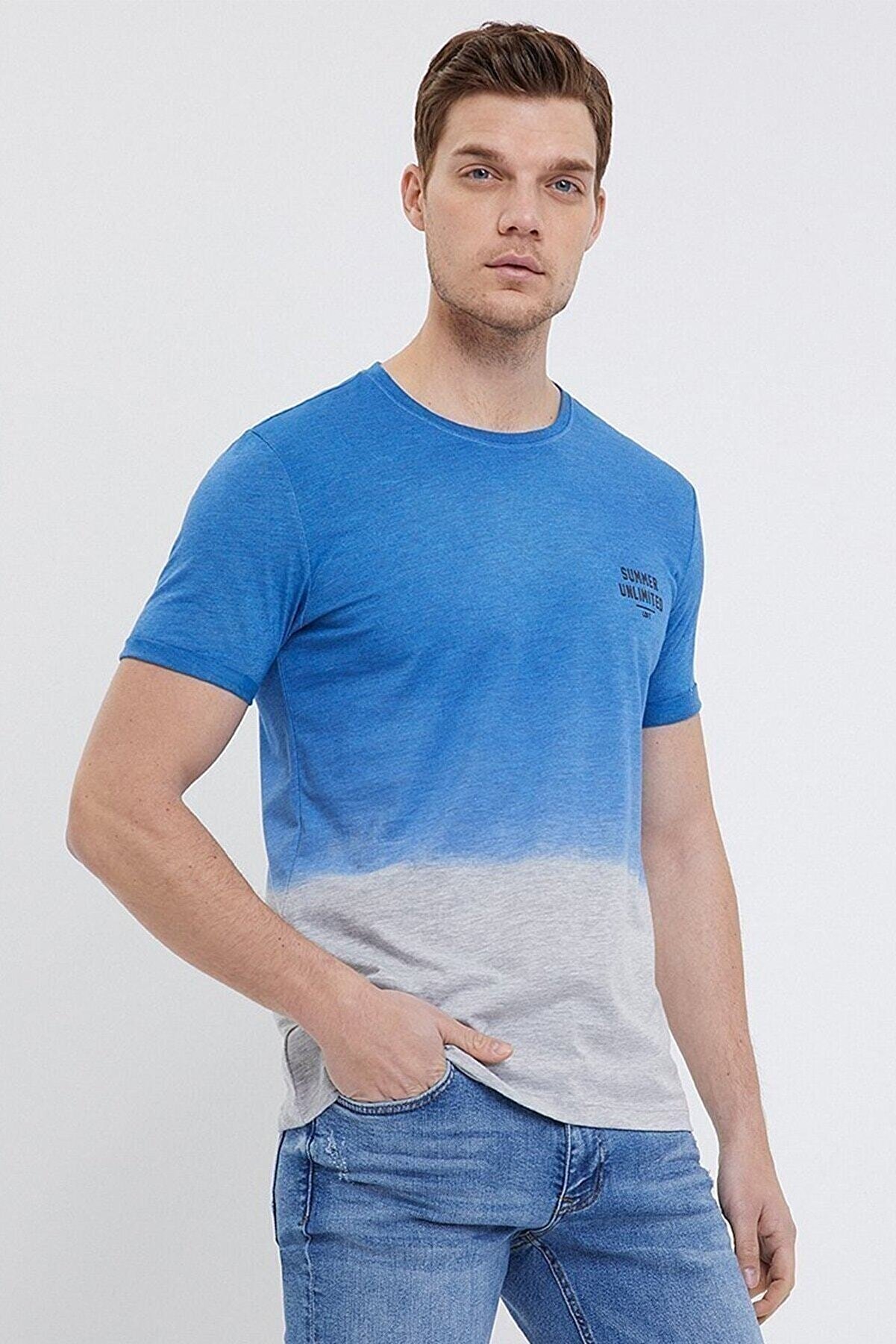 Loft Erkek Regular Fit Mavi T-shirt Lf2023356