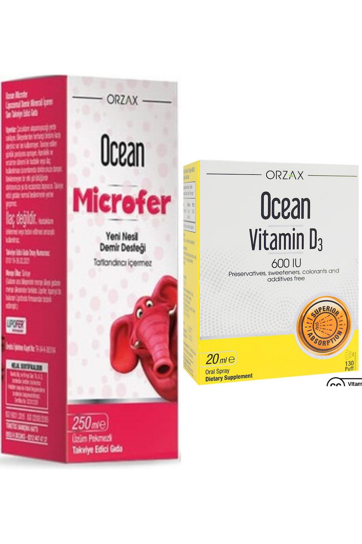 Ocean Microfer Şurup 250 ml + Vitamin D3 600ıu Sprey 20 ml