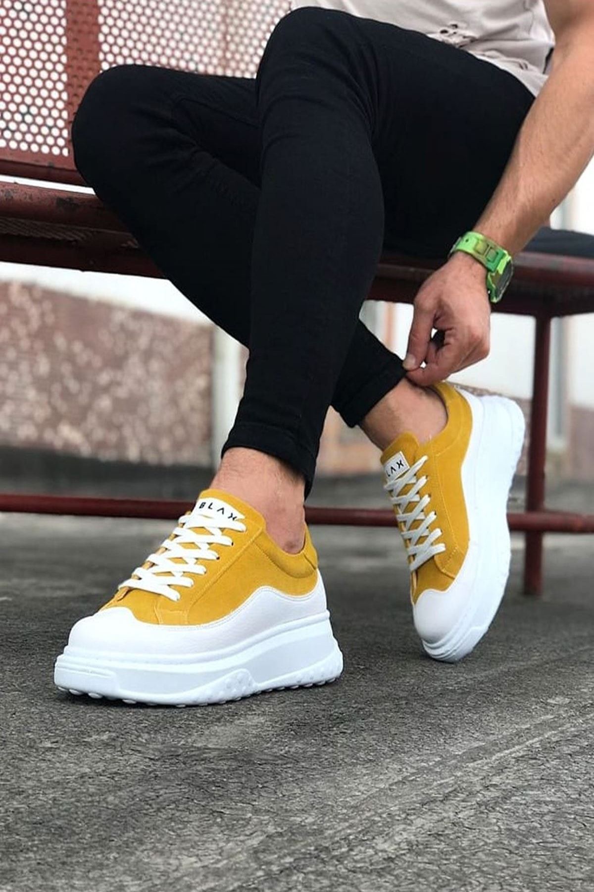 Mida Shoes Sarı Erkek Spor Günlük Ayakkabı