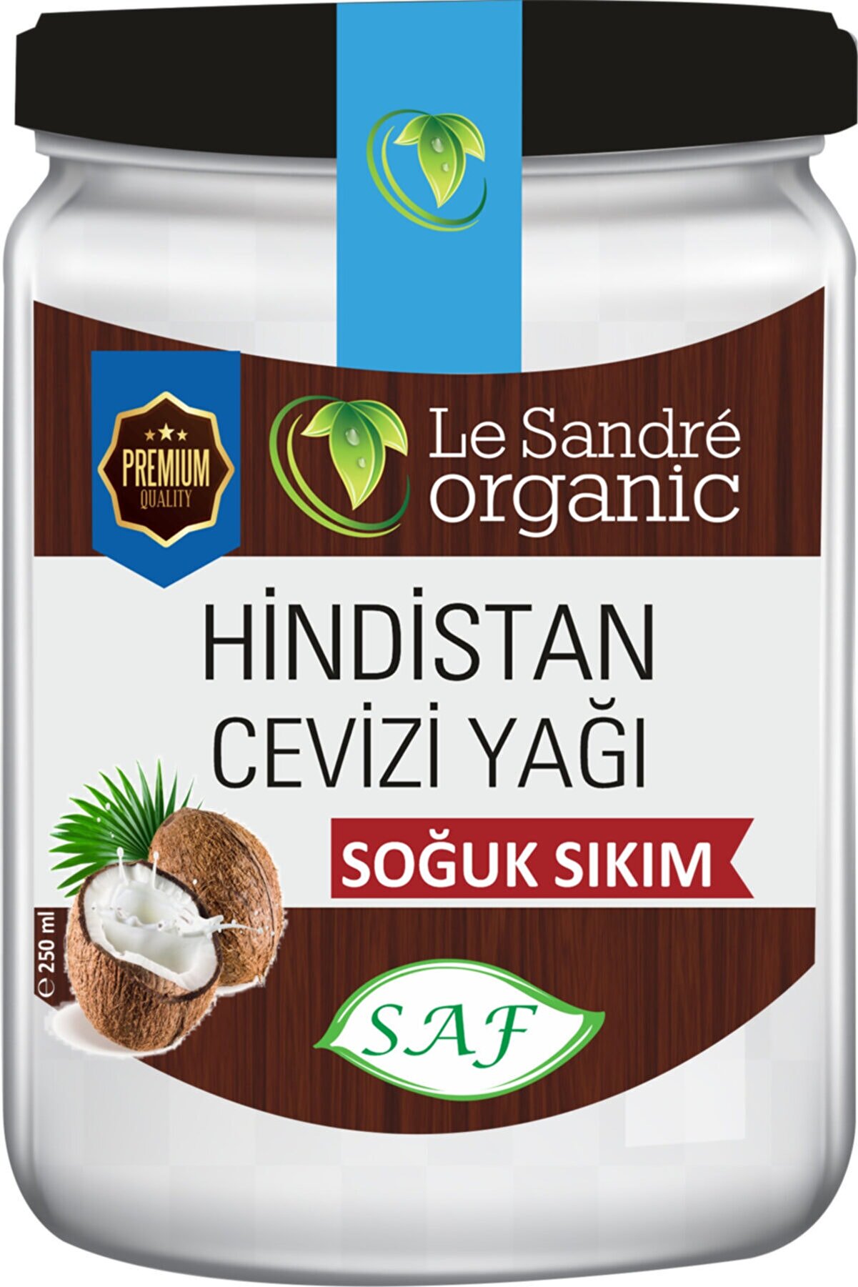 Le'Sandre Organics Soğuk Sıkım Hindistan Cevizi Yağı 250 Ml