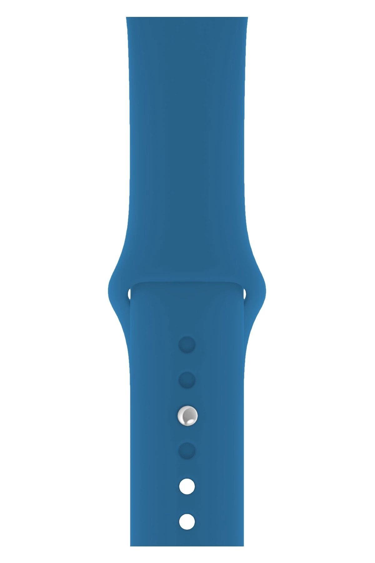 Fibaks Apple Watch 42mm Mavi Spor Klasik Silikon Kordon