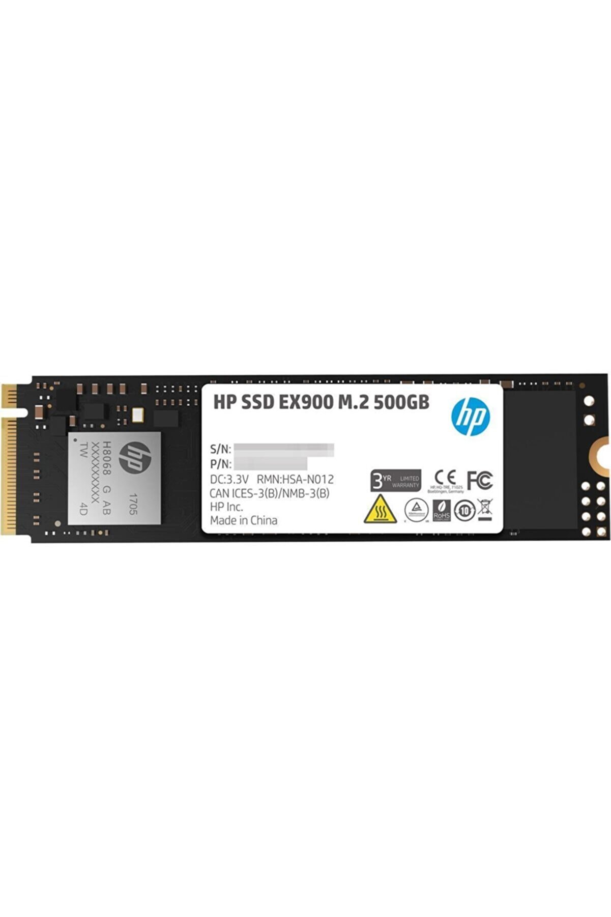 HP 500gb Ex900 M.2 Pcıe 3.0 X4 Nvme 3d Tlc Nand Internal 2yy44aa Ssd Harddisk