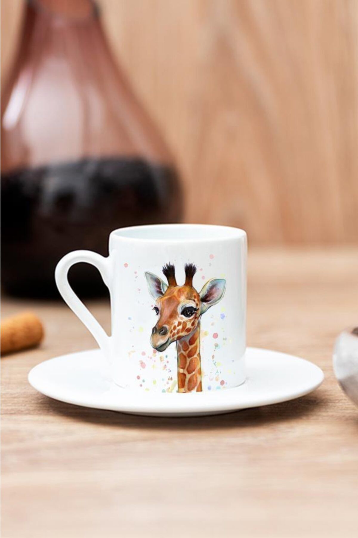 Katarsis Home Zürafa Baskılı Kahve Fincanı