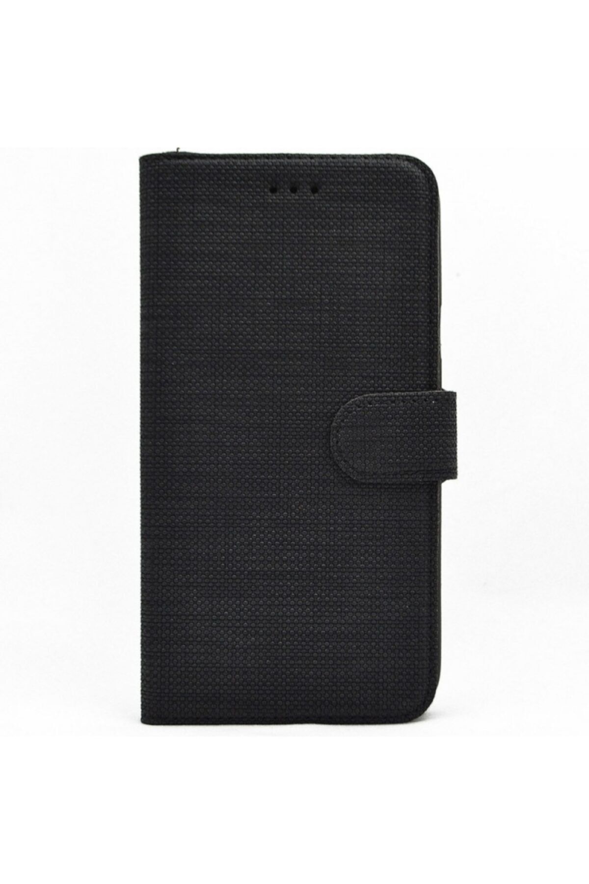 Samsung Galaxy A11 Kılıf Kumaş Spor Standlı Cüzdan Siyah