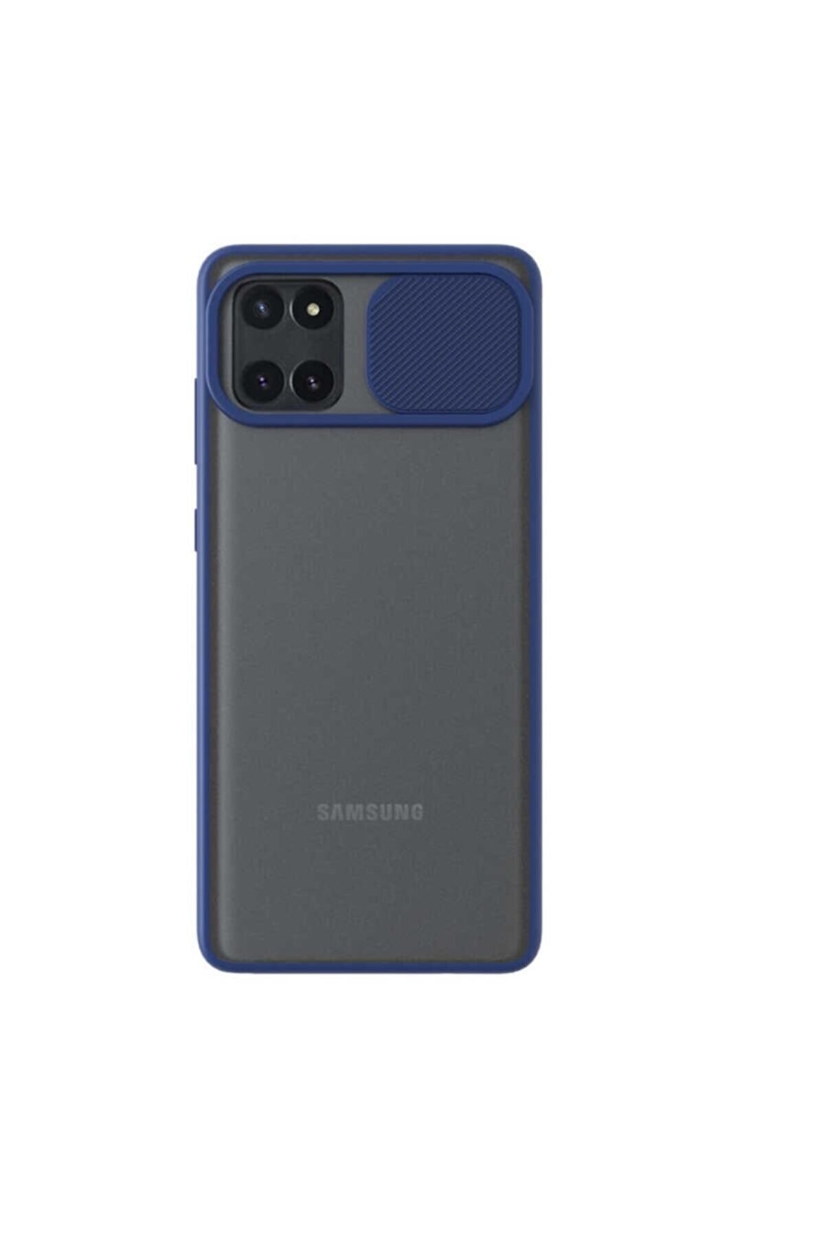 Samsung Teleplus Galaxy Note 10 Lite Kılıf Lensi Kamera Korumalı Silikon Lacivert