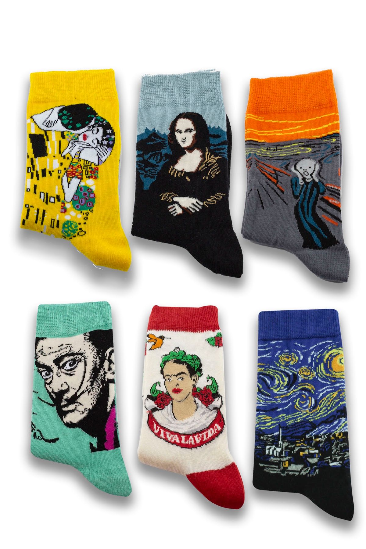 Socksarmy Sanat Tablosu Desenli 6'lı Renkli Çorap Seti