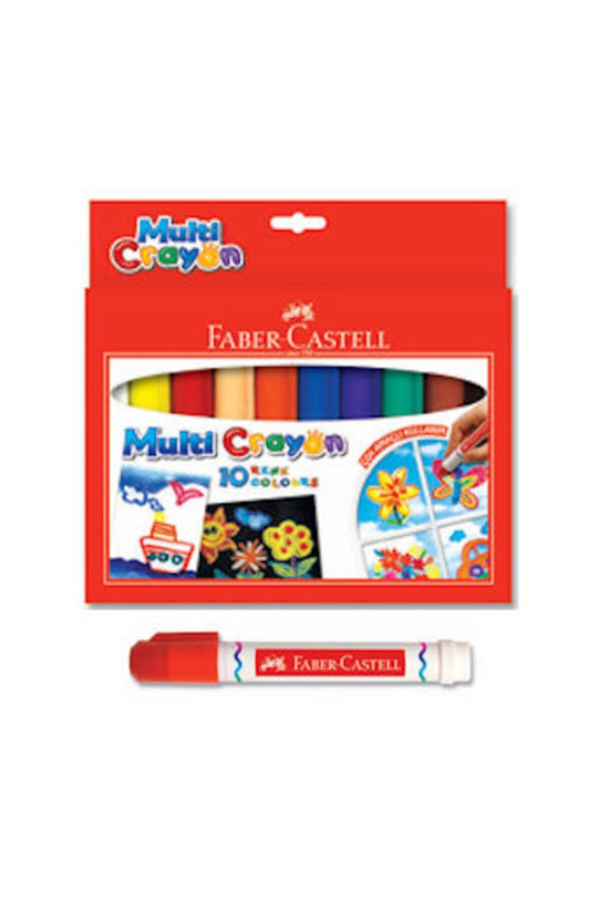 Faber Castell Multi Crayon 10 Renk Çevirmeli Jel Mum Boya