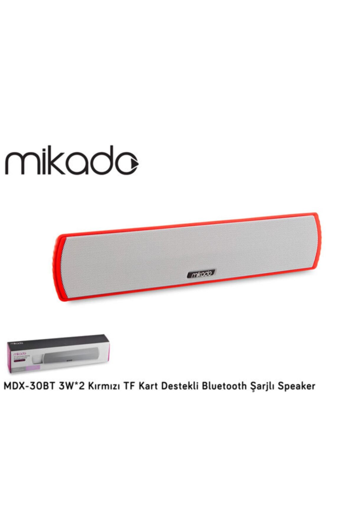 Mikado Mdx-30bt 3w*2 Kırmızı Tf Kart Destekli Bluetooth Şarjlı Speaker