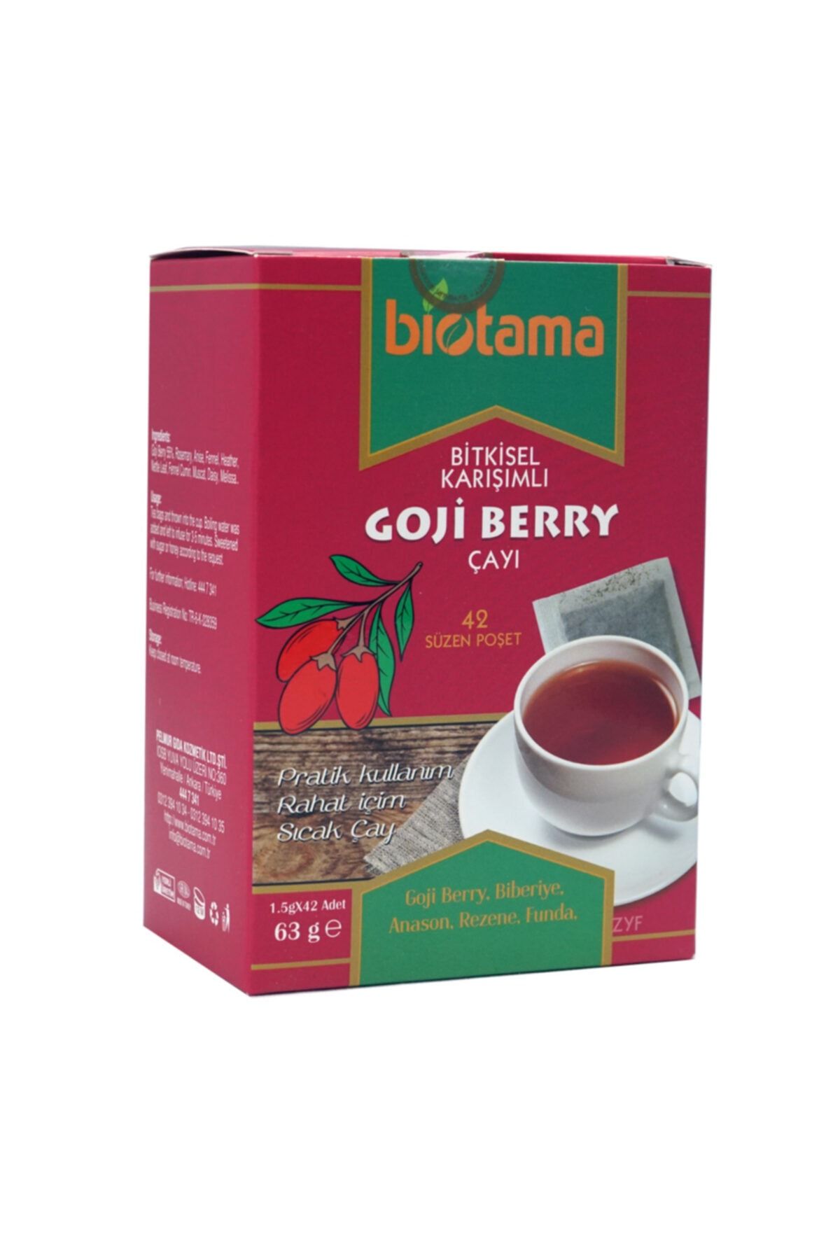 Biotama Goji Berry Bitki Çayı 42'li Süzen Poşet
