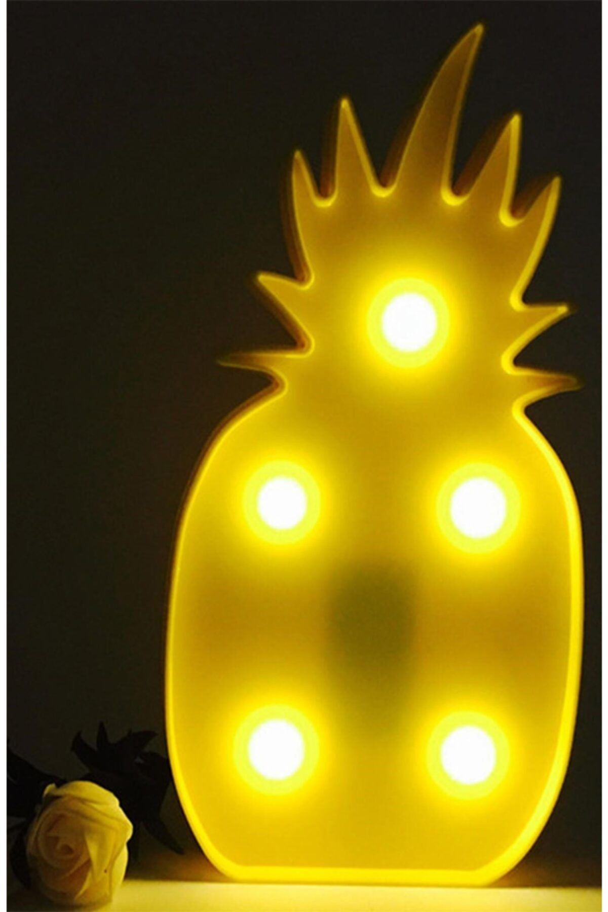 Buffer 2 Adet Ananas Şeklinde Ledli Dekoratif Eğlenceli Çocuk Gece Lambası