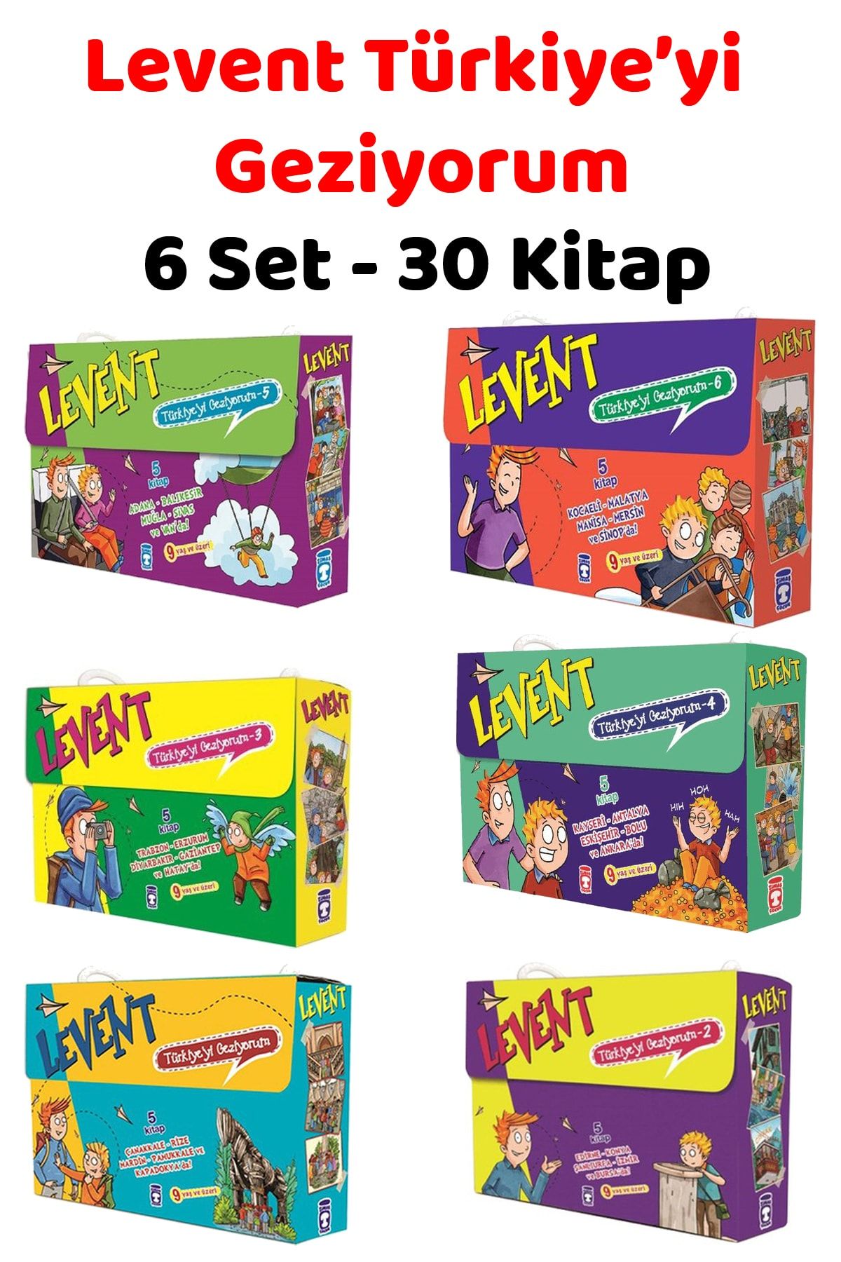 Timaş Yayınları Levent Türkiye'yi Geziyorum 1 - 2 - 3 - 4 - 5 - 6 (toplam 6 Set - 30 Kitap) Bütün Kitaplar